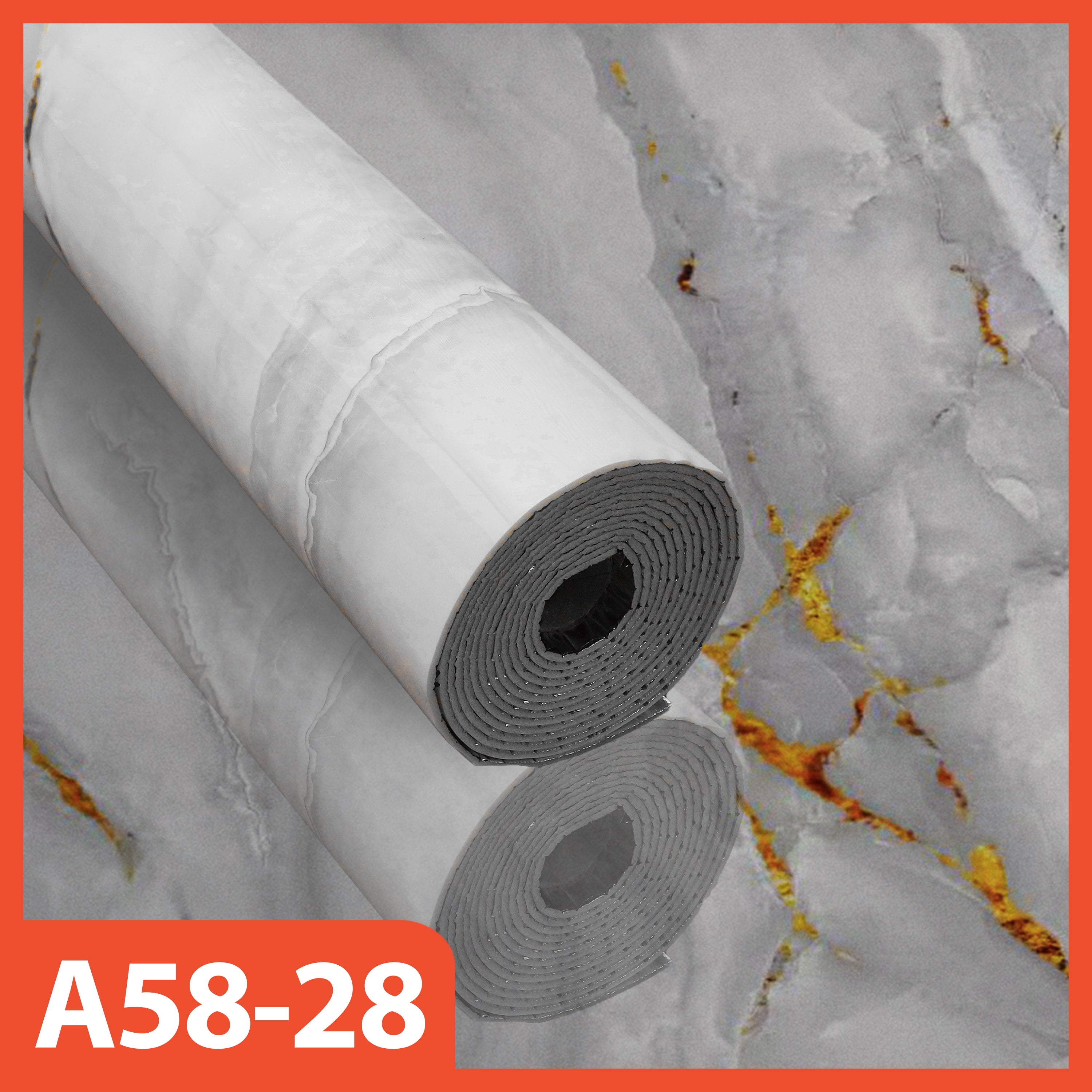 Hoptech - Wallpaper Dinding Motif Marble Roll 120 x 280cm Sticker Kamar Dekorasi PET Panjang 2.8 Meter A58