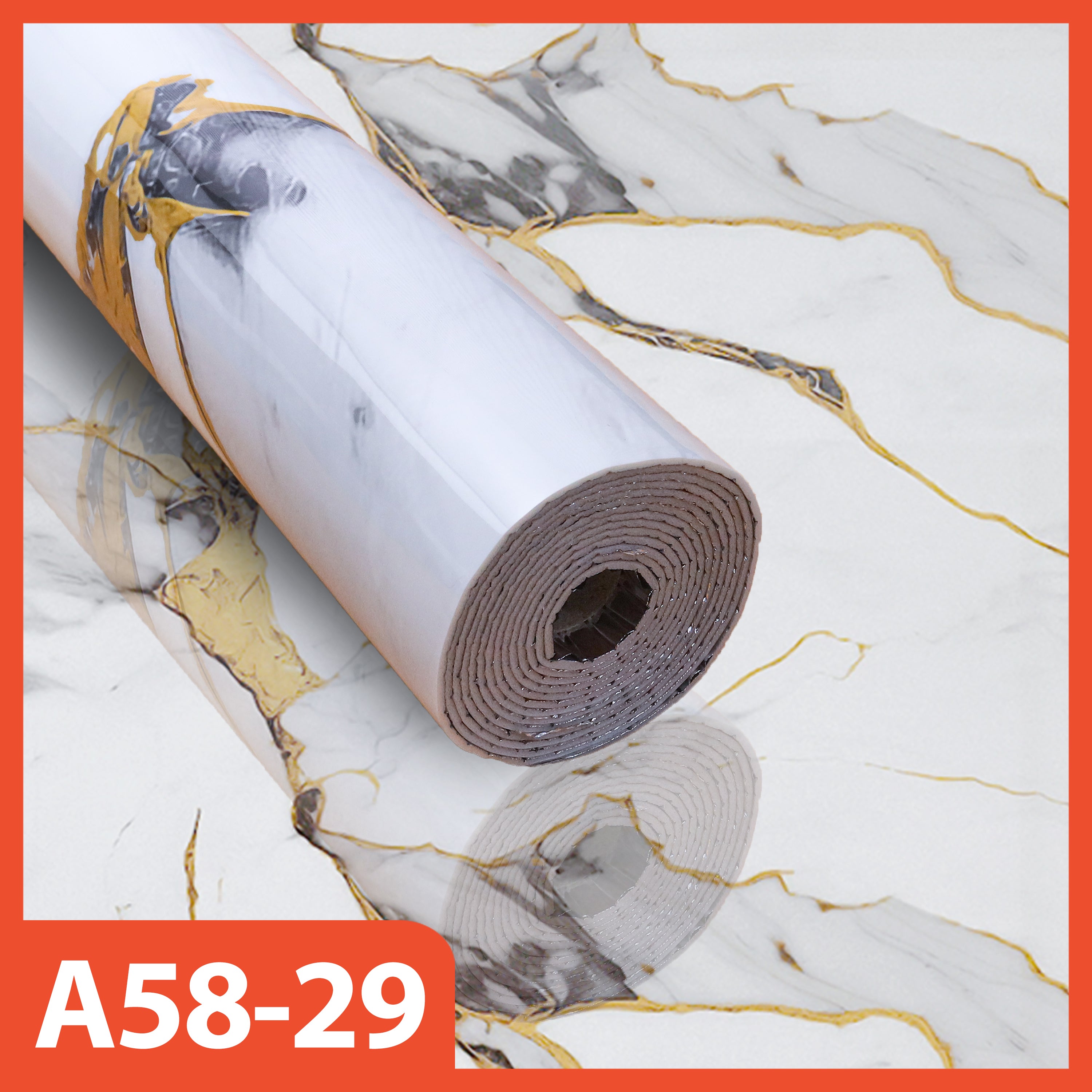 Hoptech - Wallpaper Dinding Motif Marble Roll 120 x 280cm Sticker Kamar Dekorasi PET Panjang 2.8 Meter A58