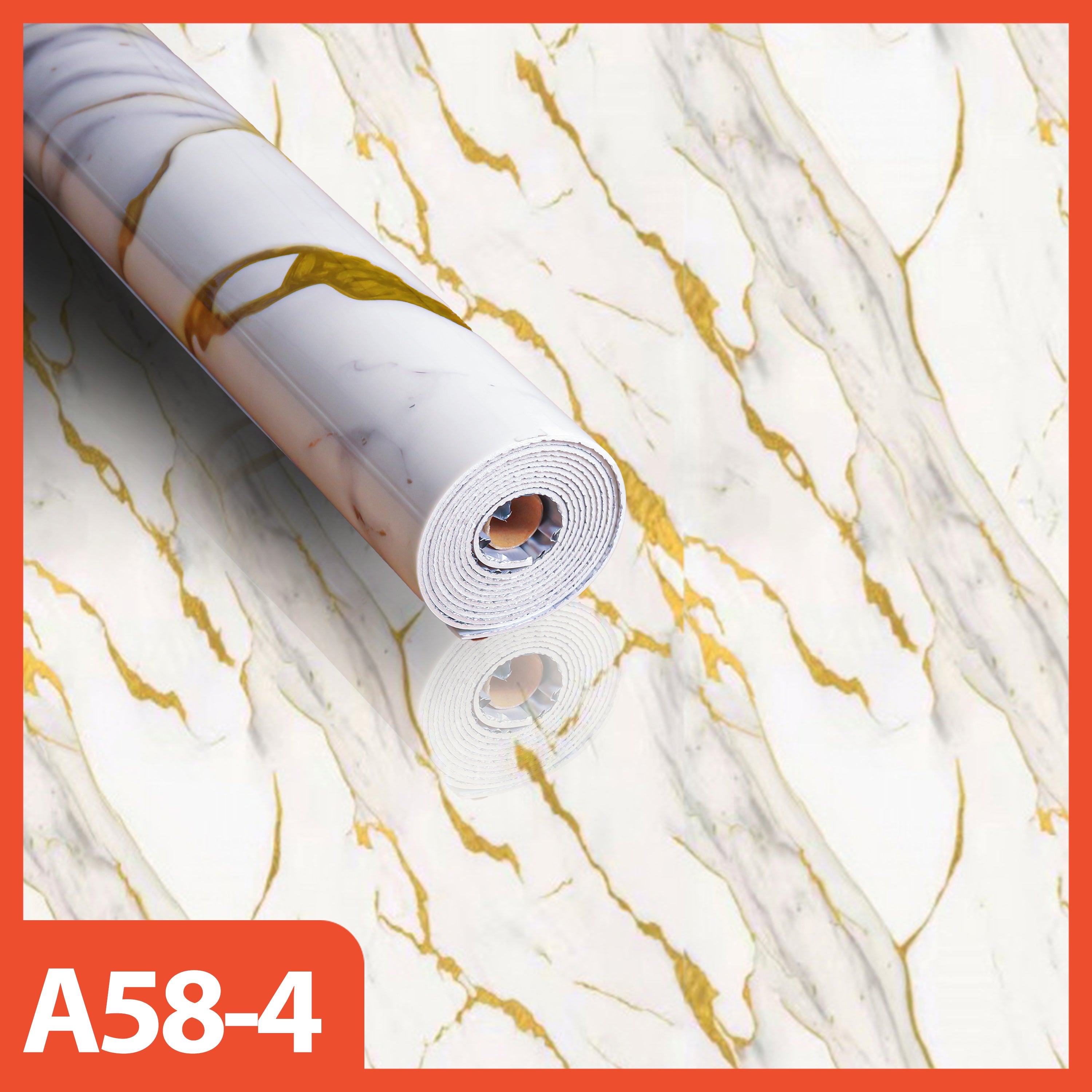 Hoptech - Wallpaper Dinding Motif Marble Roll 120 x 280cm Sticker Kamar Dekorasi PET Panjang 2.8 Meter A58
