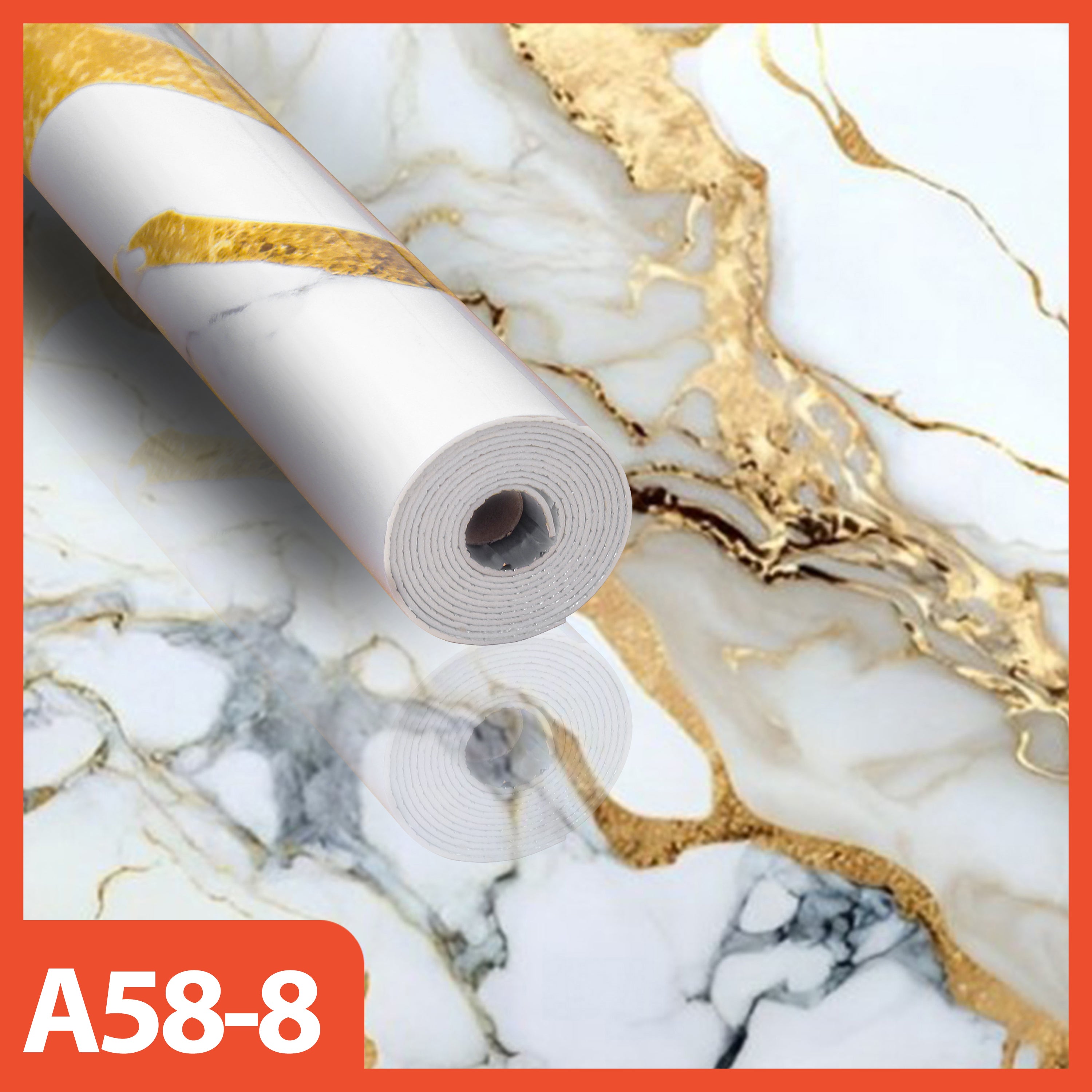 Hoptech - Wallpaper Dinding Motif Marble Roll 120 x 280cm Sticker Kamar Dekorasi PET Panjang 2.8 Meter A58
