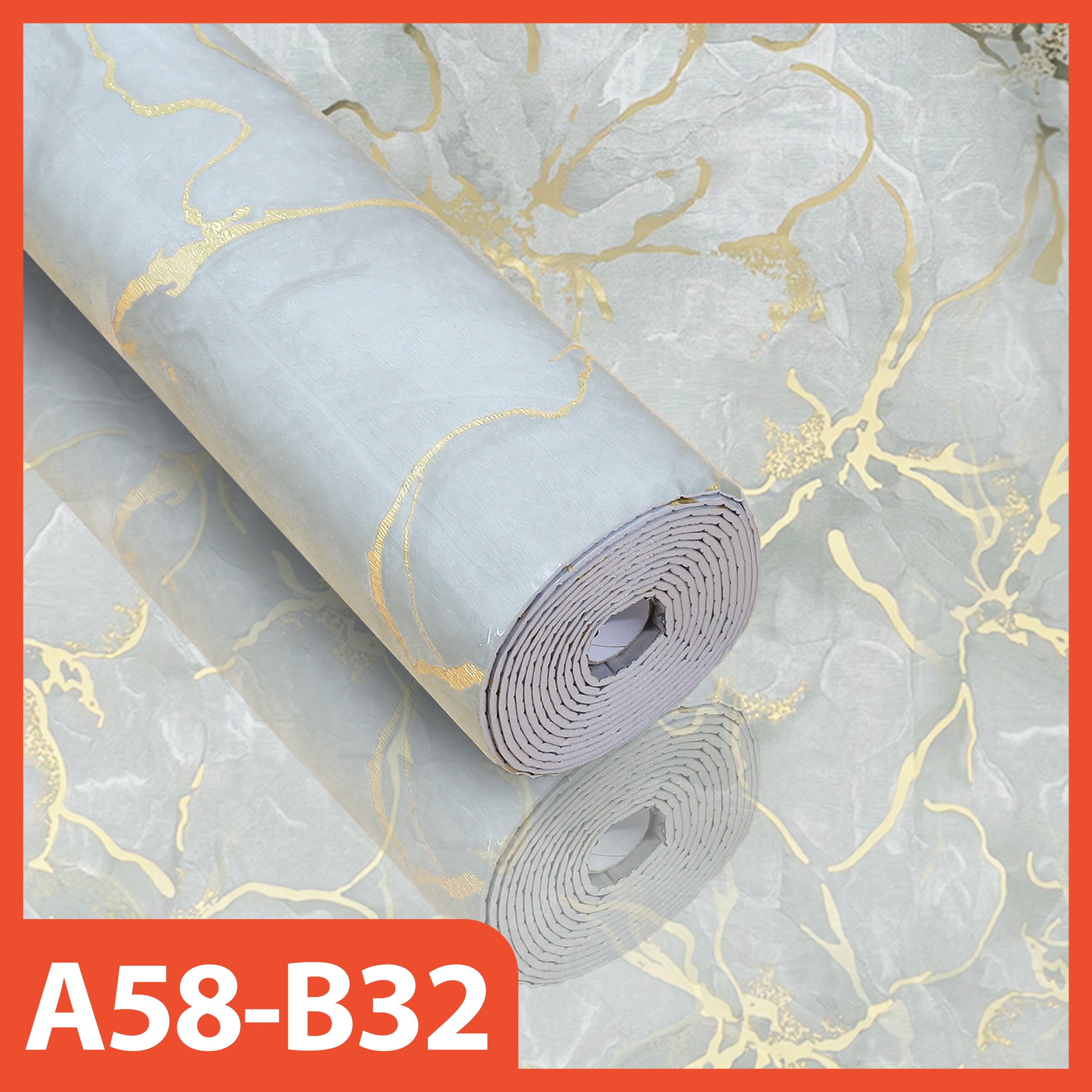Hoptech - Wallpaper Dinding Motif Marble Roll 120 x 280cm Sticker Kamar Dekorasi PET Panjang 2.8 Meter A58