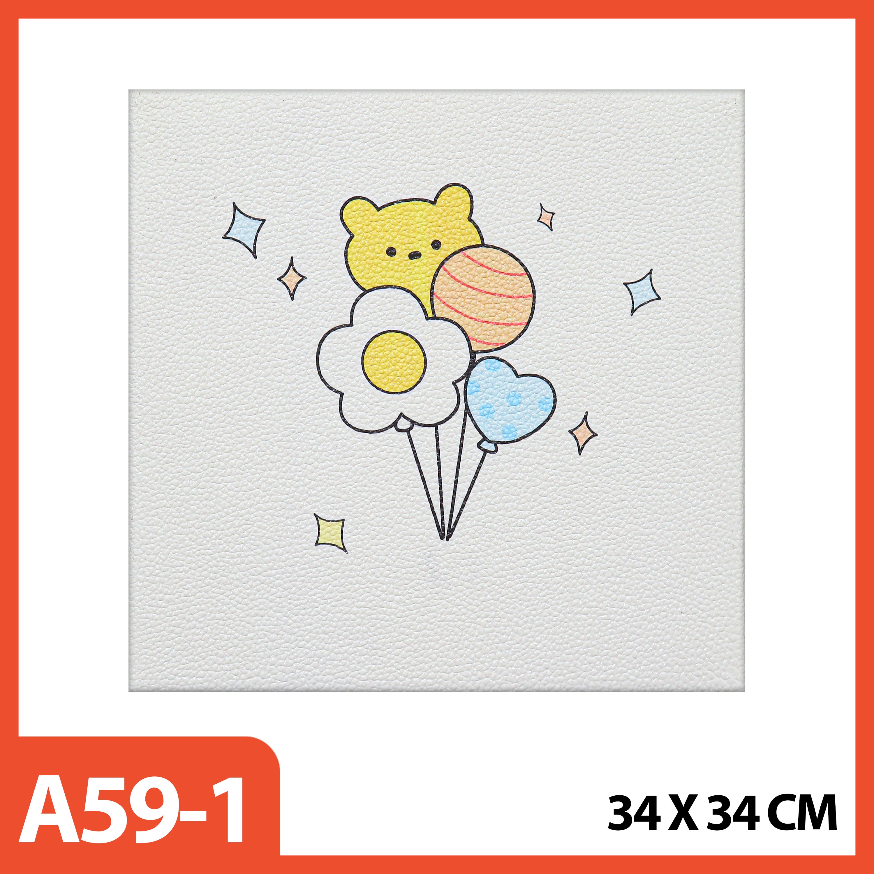Hoptech - Wallpaper Foam Headboard Bed Wallfoam Empuk Kedap Suara Tahan Air | Karakter Anak