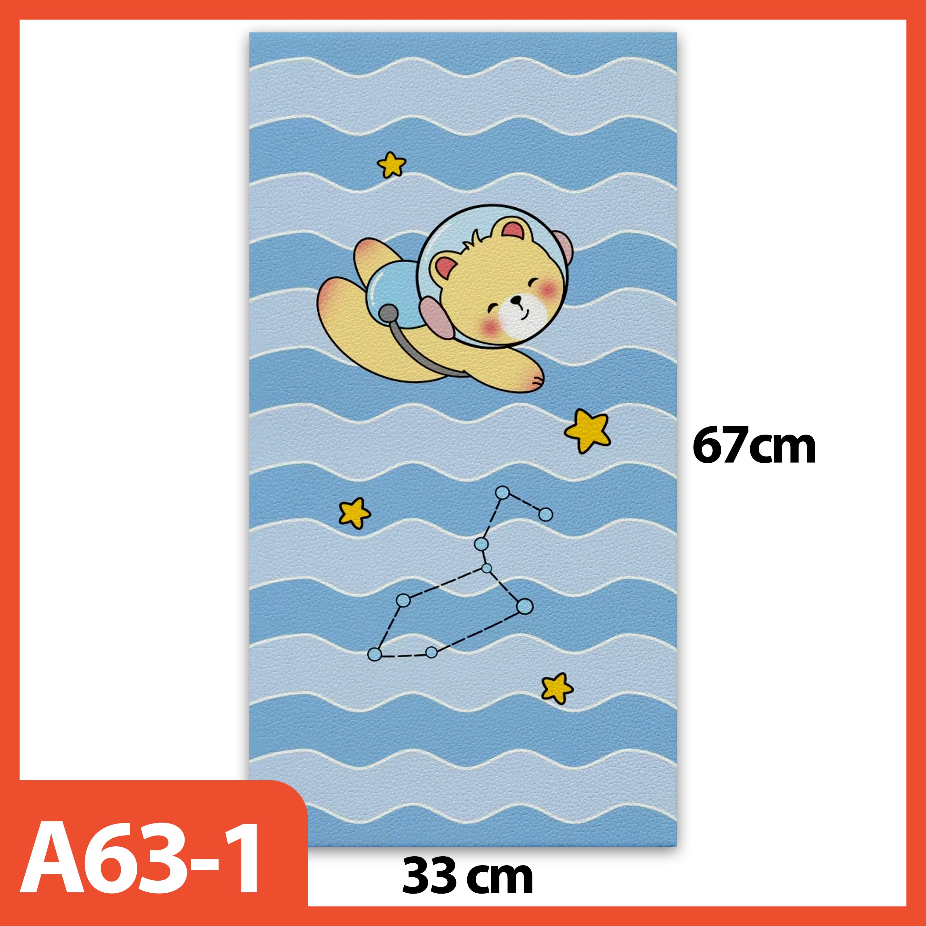 Hoptech - Wallpaper Foam Headboard Bed Wallfoam Empuk Kedap Suara Tahan Air | Karakter Anak