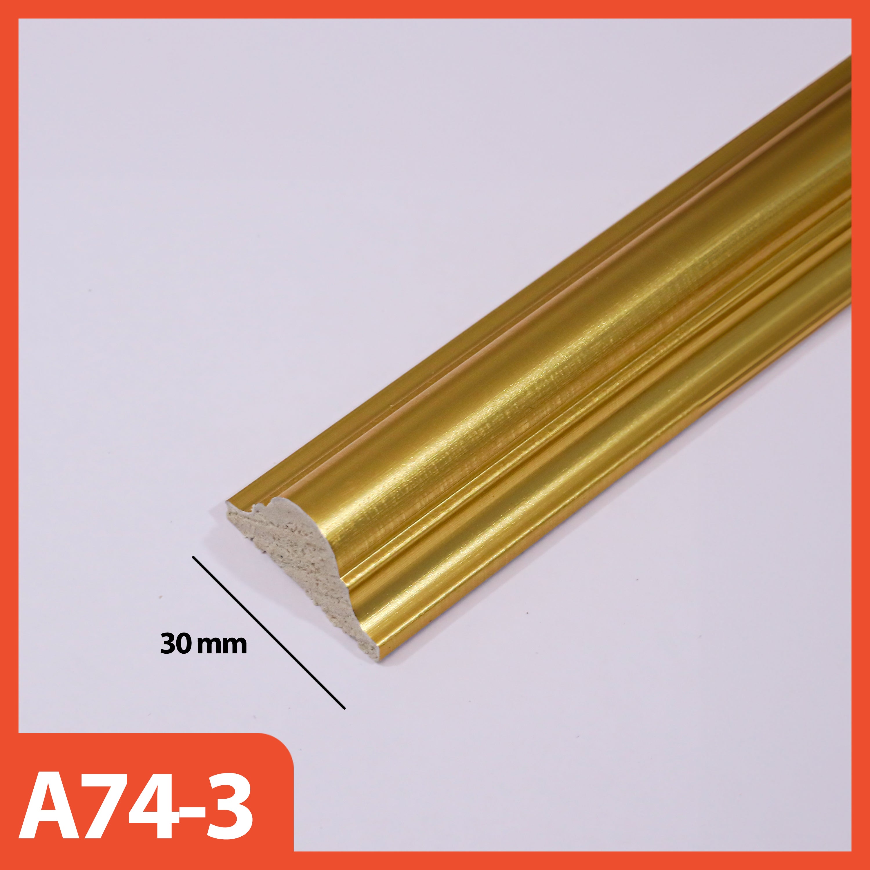 List Moulding Dekorasi Ruangan Gaya Eropa Wall Decor Bahan PS Anti Rayap & Anti Air, Kokoh & Tidak Rapuh Ukuran 3cm, 4cm, 6cm Panjang 2.9M