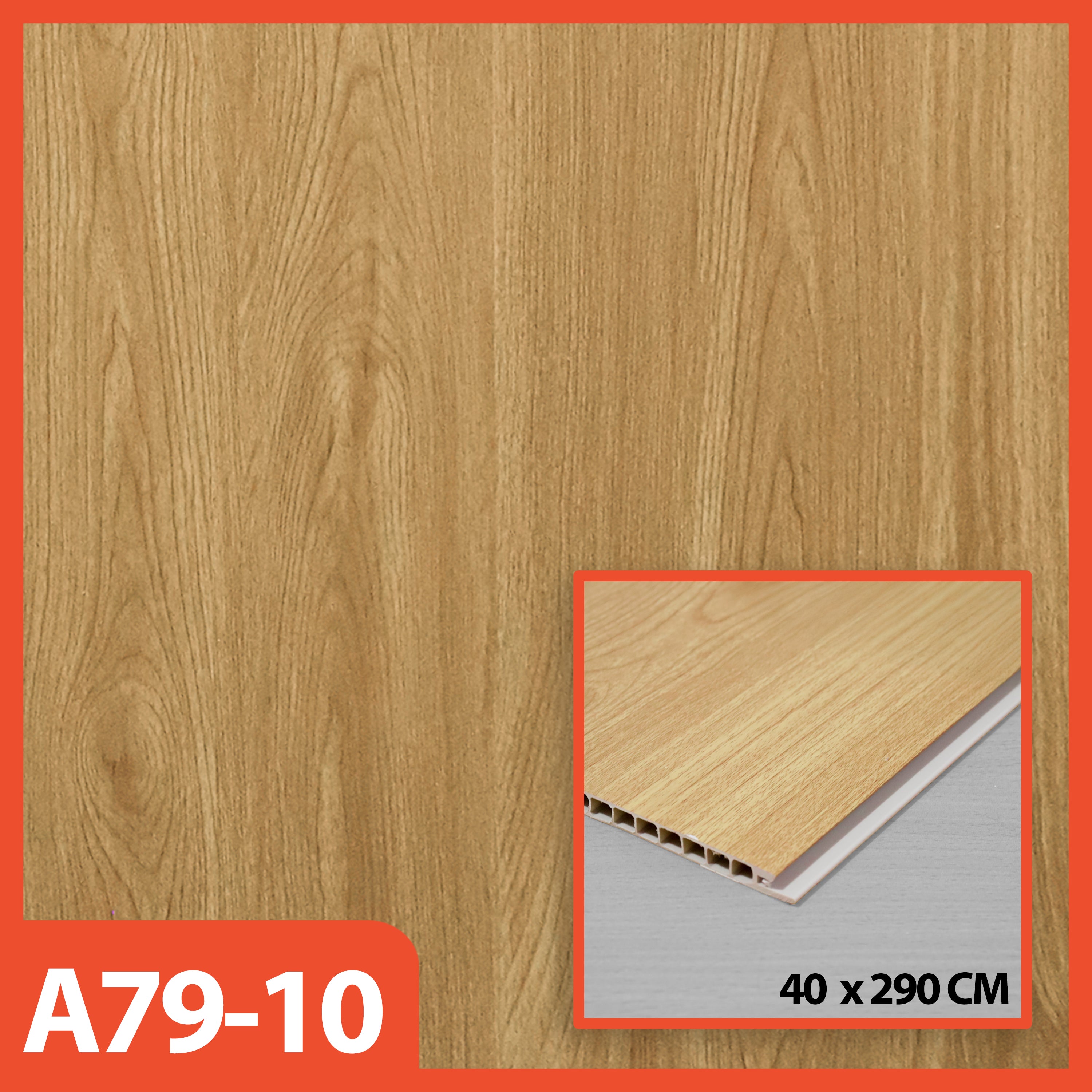 HOPTECH - PVC Wallboard 2.90 Meters Long, 40 Cm Wide, 8.5 Mm Thick, WPC Wall Panel Premium Wall Decoration
