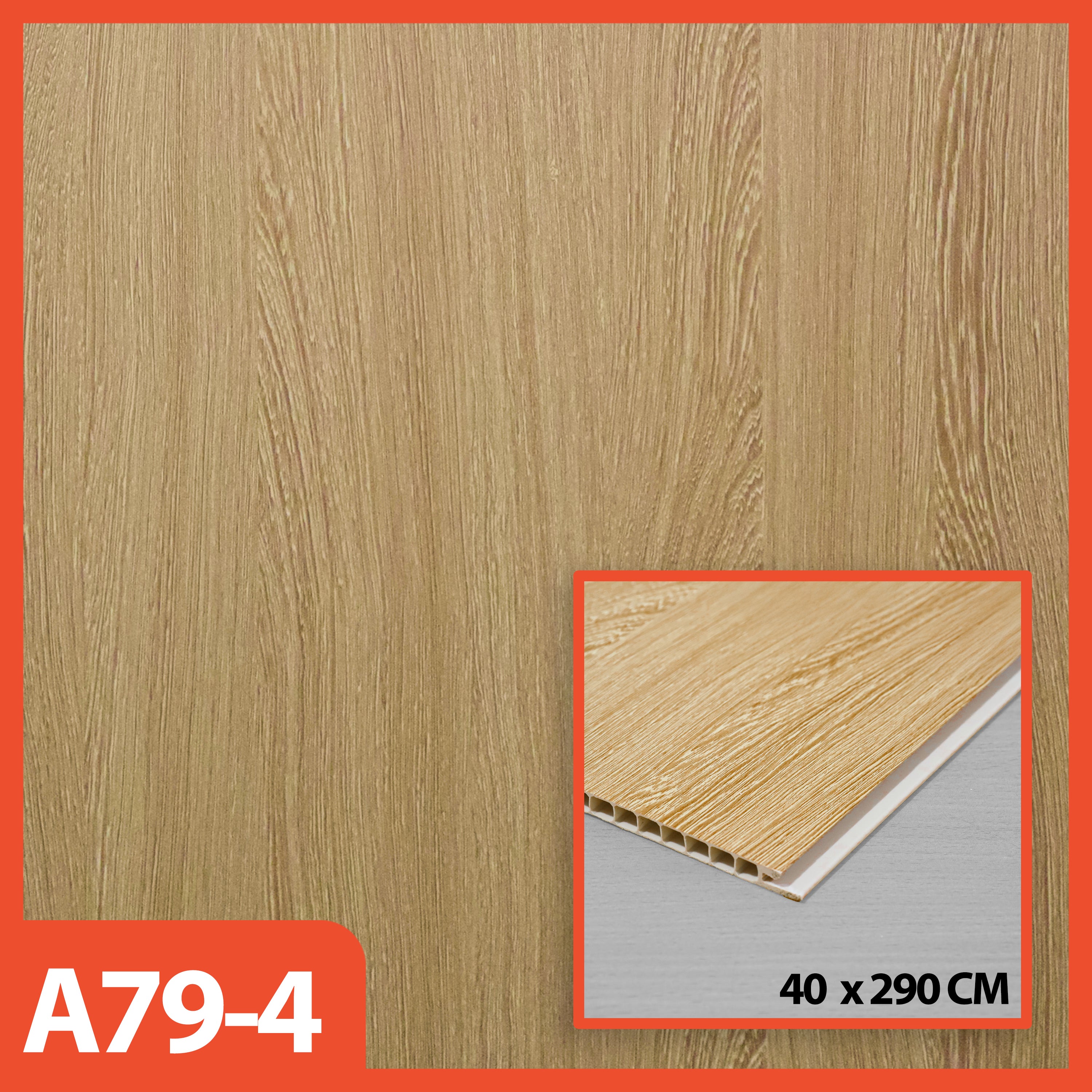 HOPTECH - PVC Wallboard 2.90 Meters Long, 40 Cm Wide, 8.5 Mm Thick, WPC Wall Panel Premium Wall Decoration