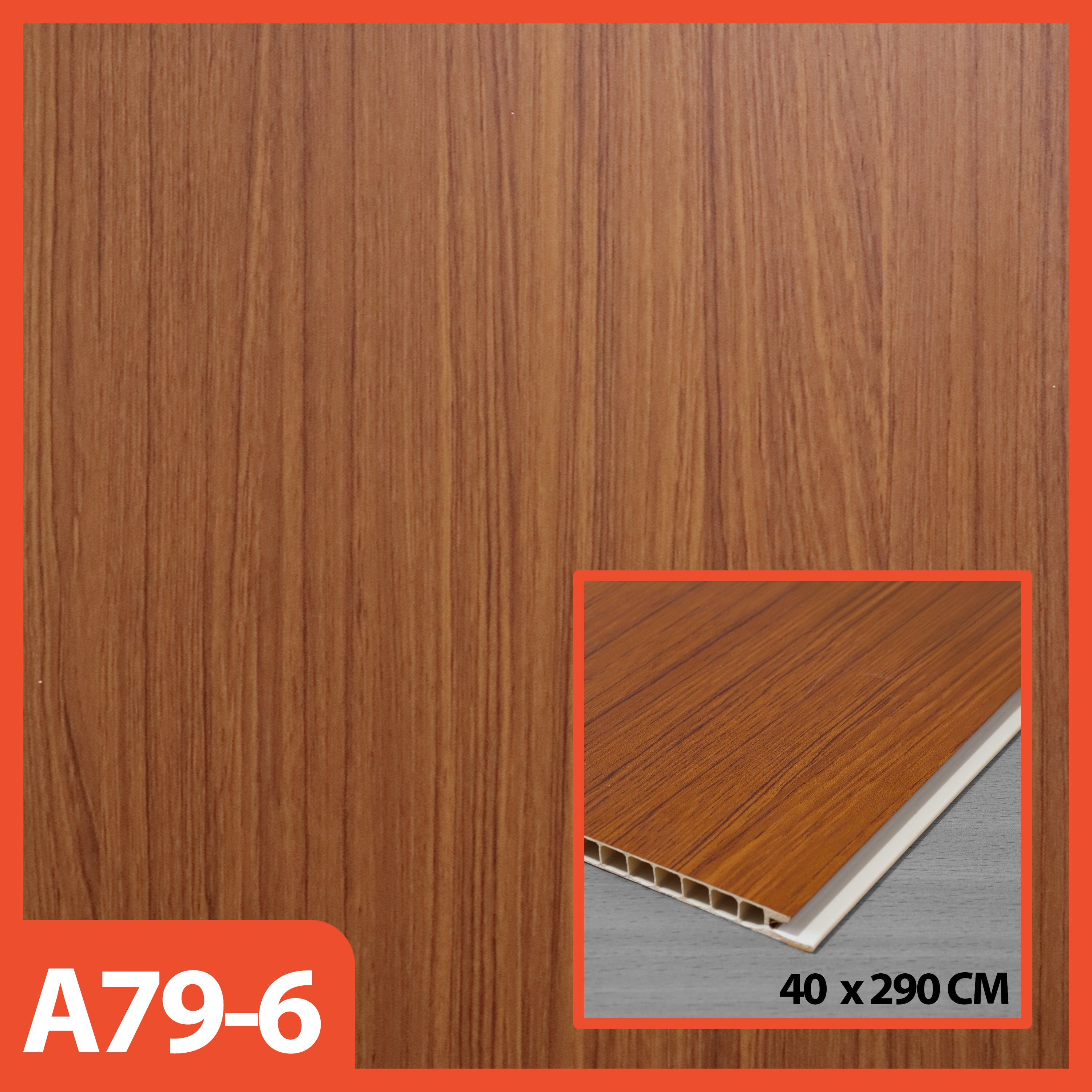 HOPTECH - PVC Wallboard 2.90 Meters Long, 40 Cm Wide, 8.5 Mm Thick, WPC Wall Panel Premium Wall Decoration