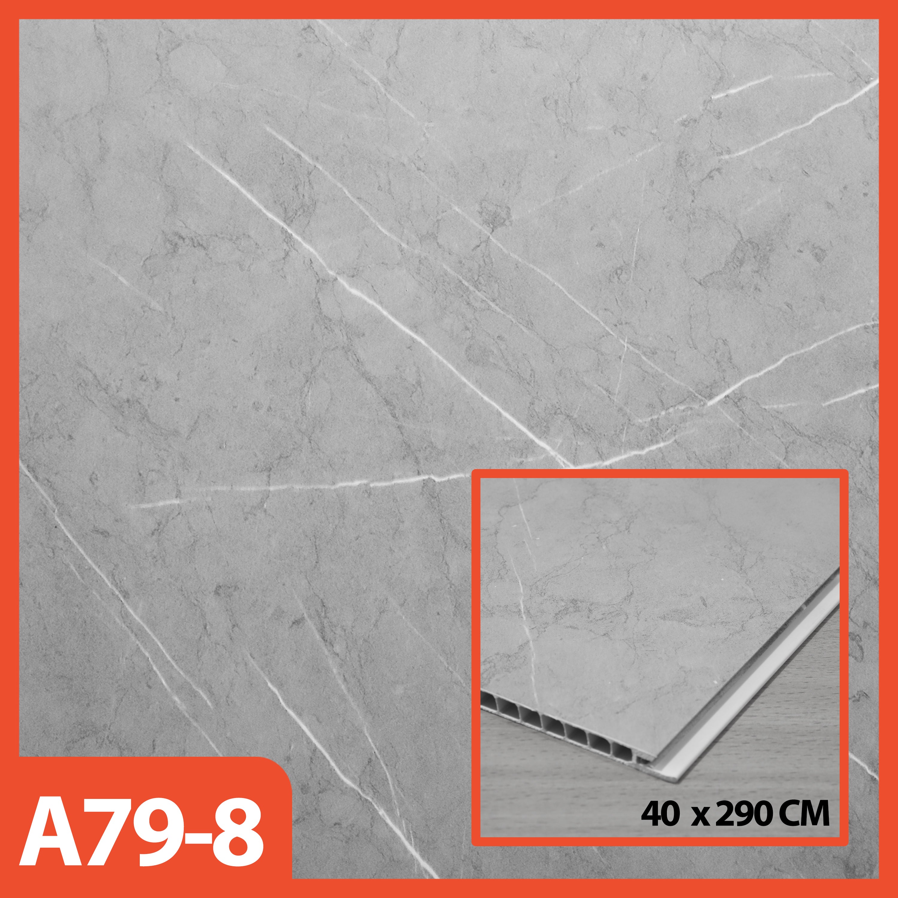 HOPTECH - PVC Wallboard 2.90 Meters Long, 40 Cm Wide, 8.5 Mm Thick, WPC Wall Panel Premium Wall Decoration