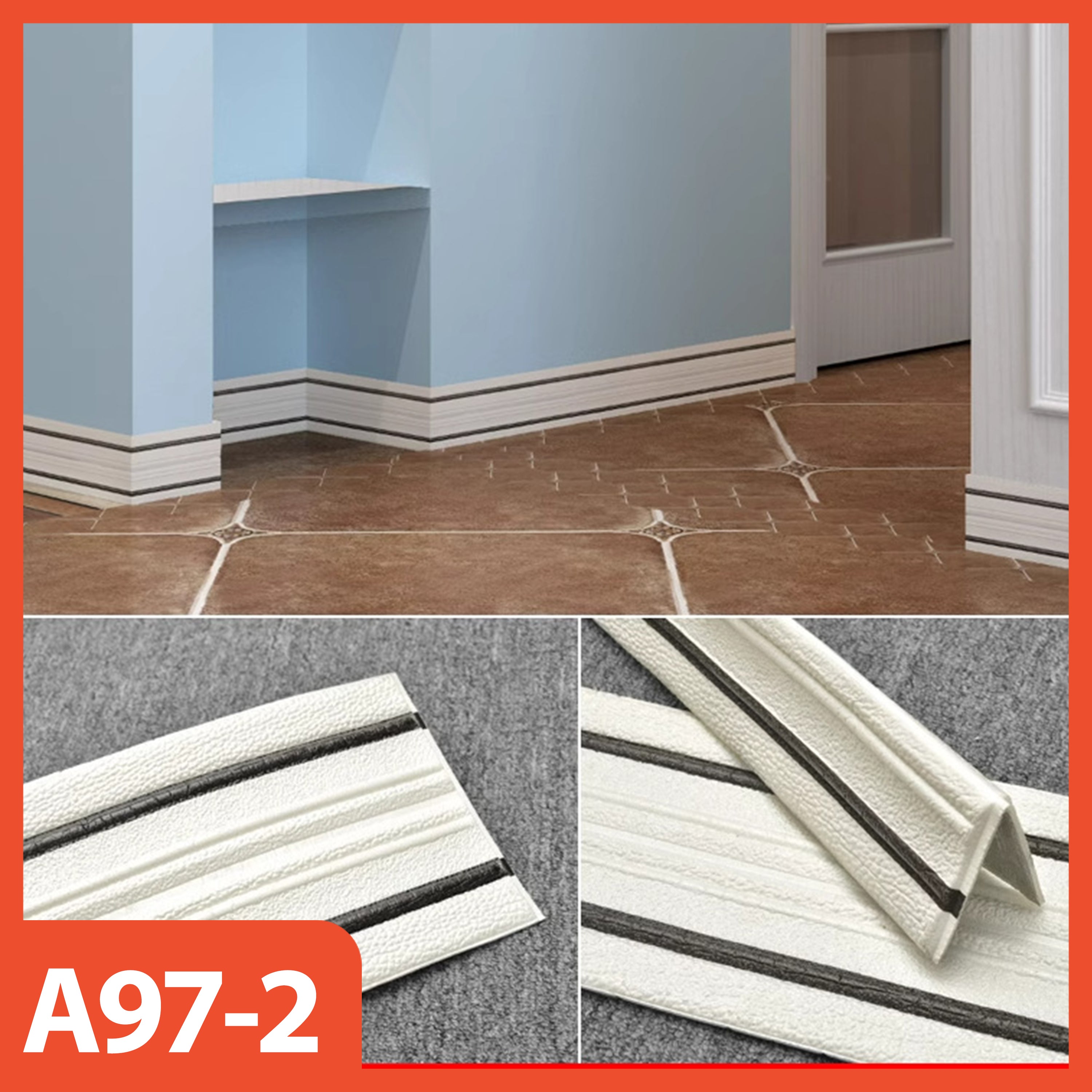 sTICKER DINDING LIST 3D | LIST FOAM DINDING TEBAL 0,5CM WALLPAPER LIST FOAM DENGAN UKURAN 14 X 230 CM