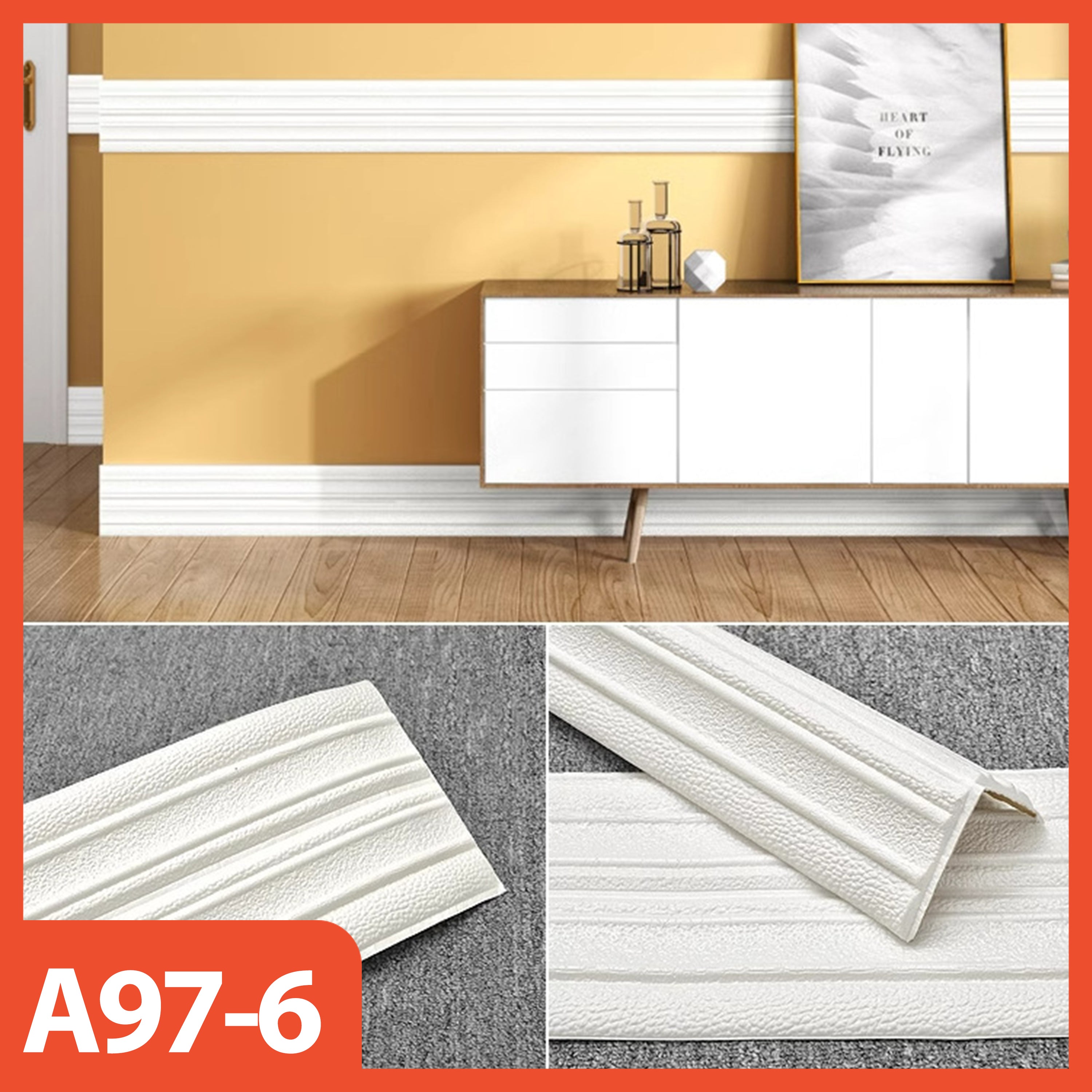 sTICKER DINDING LIST 3D | LIST FOAM DINDING TEBAL 0,5CM WALLPAPER LIST FOAM DENGAN UKURAN 14 X 230 CM