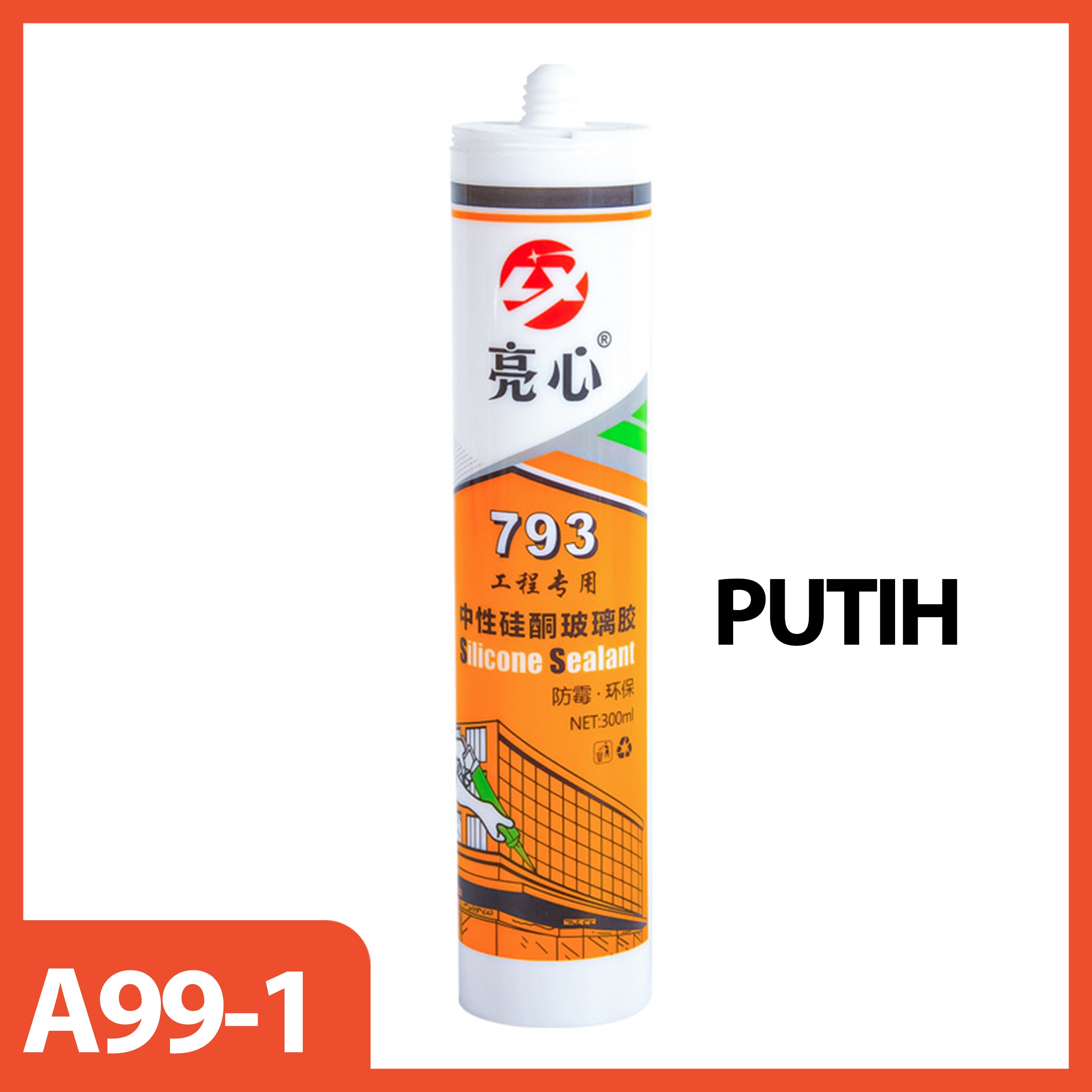 Lem Silikon Silicone Sealant Lem Kaca Silen Untuk Wallpaper Aluminium Kayu Logam PVC