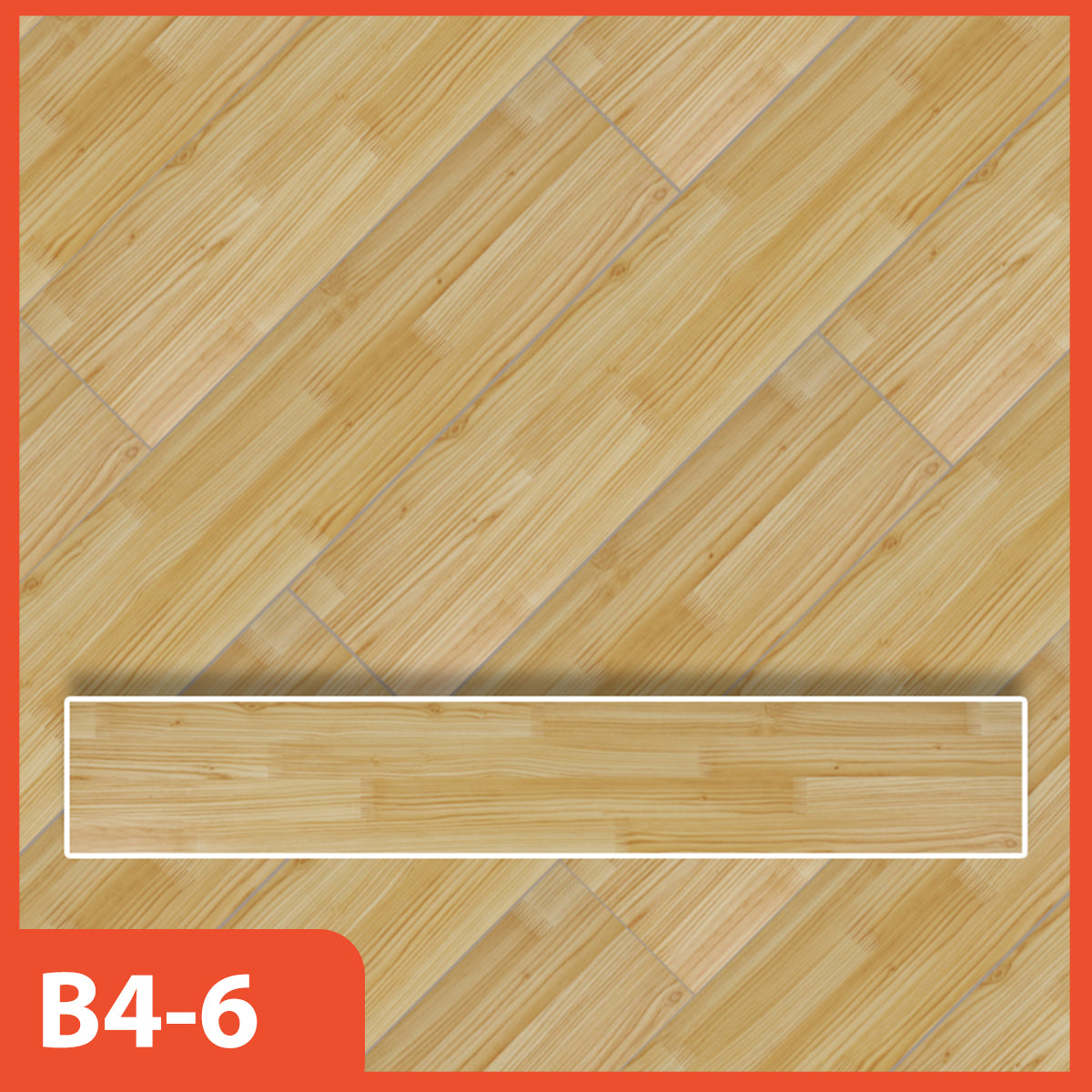 Hoptech - Wallpaper Vinyl Lantai ukuran 91.5 x 15.2 CM PERLEMBAR Self Adhesive TEBAL 1.2MM Lem