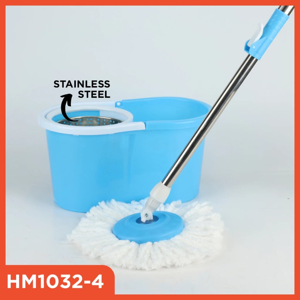 Hoptech - ALAT PEL LANTAI MOP DENGAN ROL PRAKTIS KAIN PEL PUTAR SPIN MOP 6L BUCKET ULTRA MOP