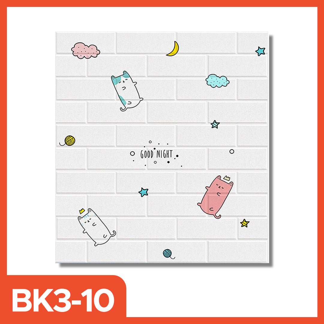 Wallpaper 3D Foam motif Anak 70x77 CM 3D Timbul Dekorasi Dinding Self Adhevice kertas stiker