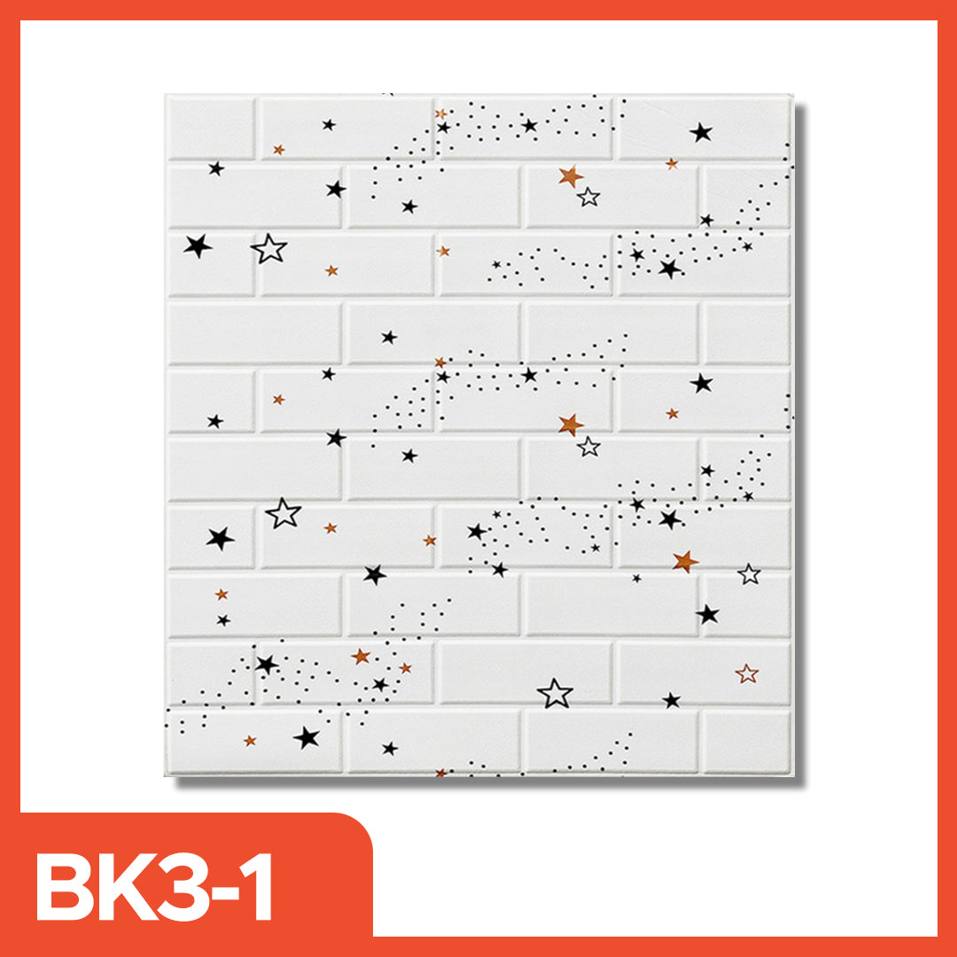 Wallpaper 3D Foam motif Anak 70x77 CM 3D Timbul Dekorasi Dinding Self Adhevice kertas stiker