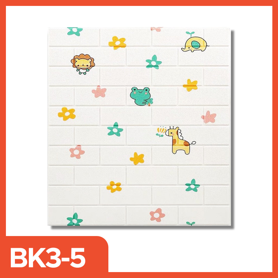 Wallpaper 3D Foam motif Anak 70x77 CM 3D Timbul Dekorasi Dinding Self Adhevice kertas stiker
