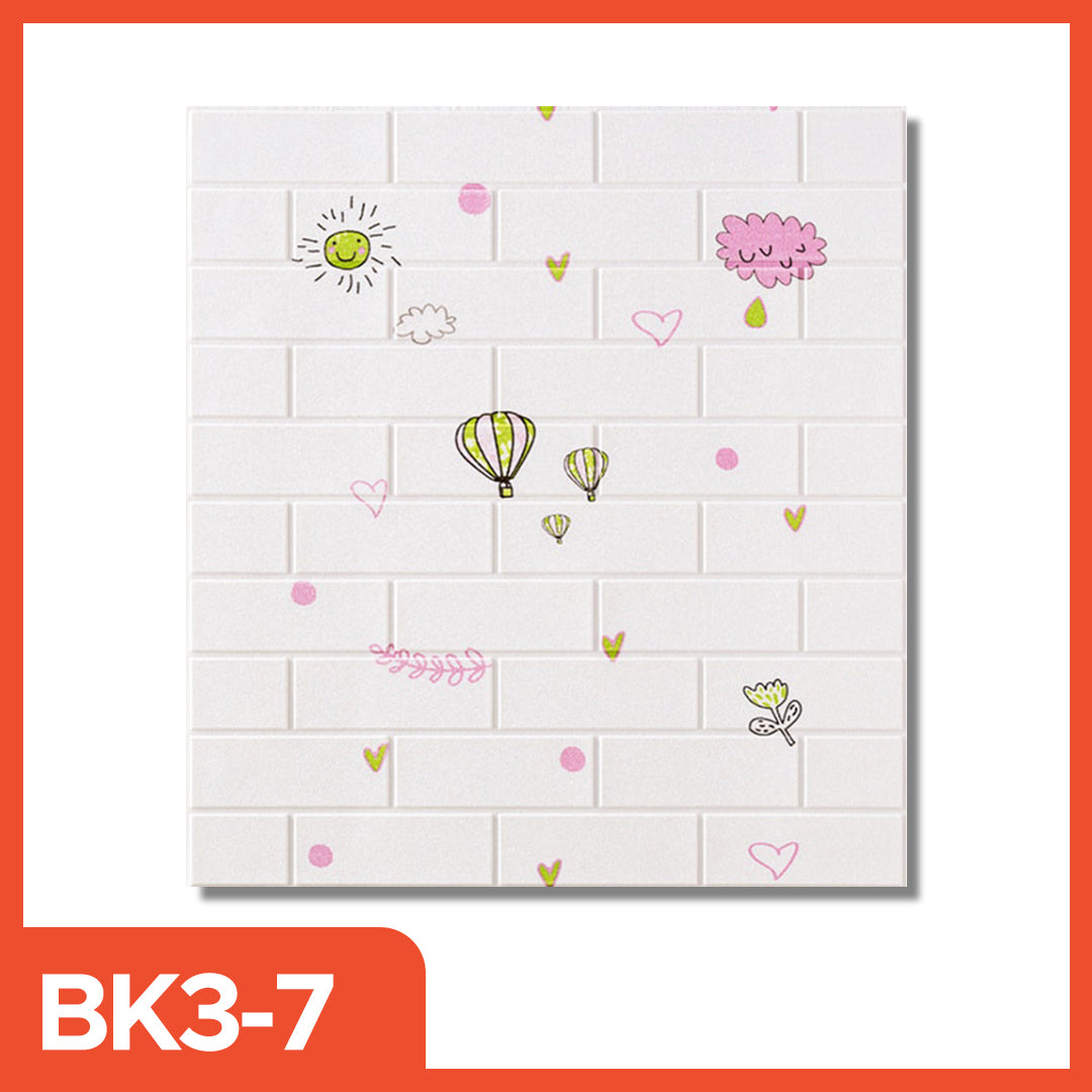 Wallpaper 3D Foam motif Anak 70x77 CM 3D Timbul Dekorasi Dinding Self Adhevice kertas stiker