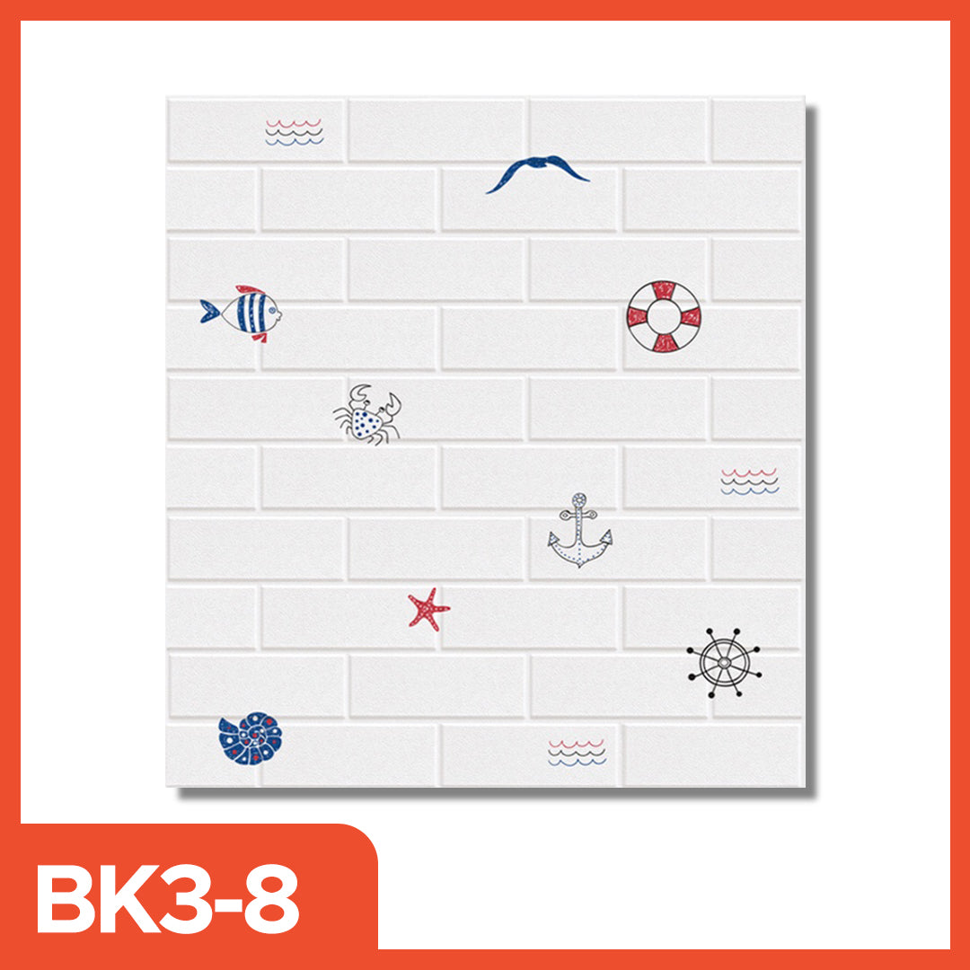 Wallpaper 3D Foam motif Anak 70x77 CM 3D Timbul Dekorasi Dinding Self Adhevice kertas stiker