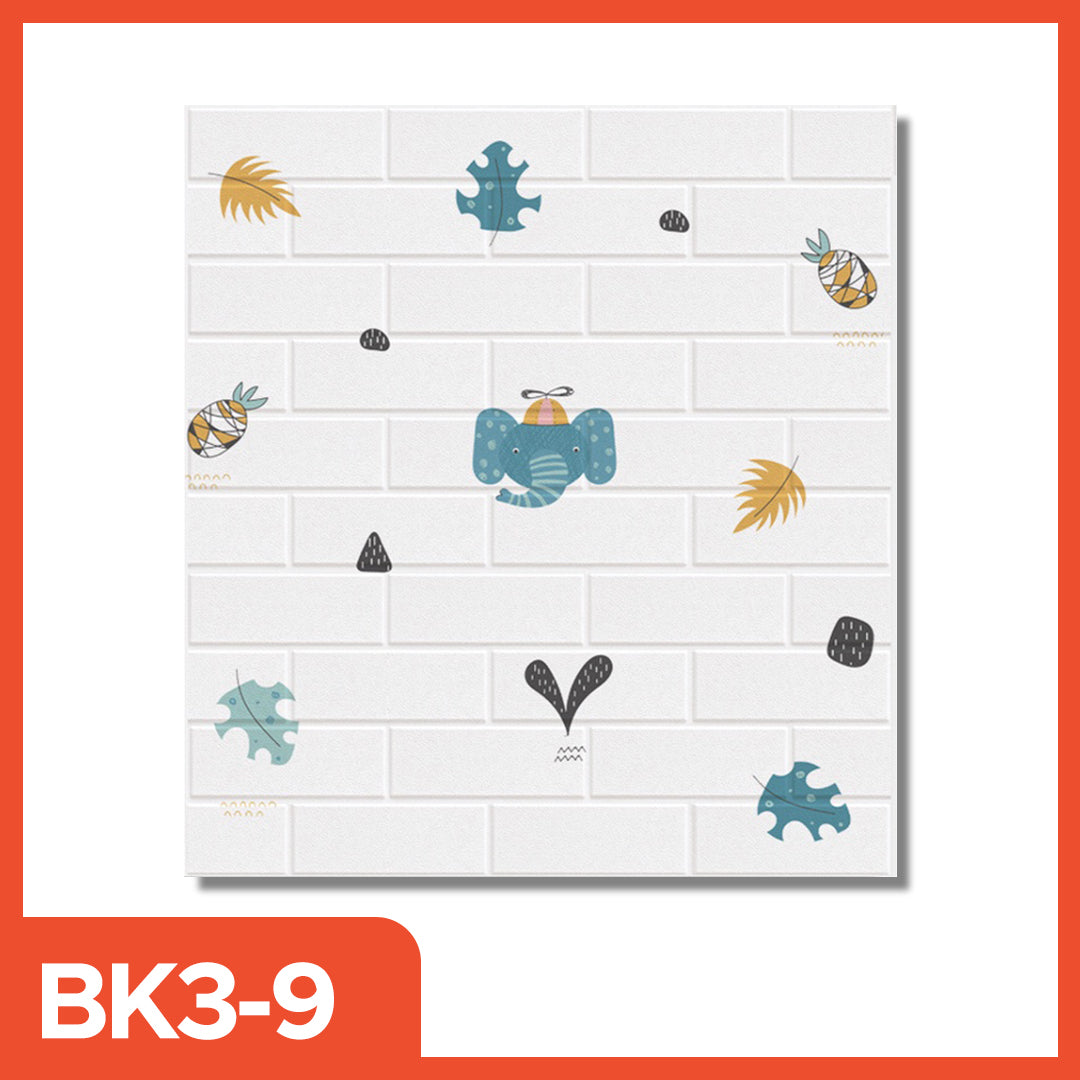Wallpaper 3D Foam motif Anak 70x77 CM 3D Timbul Dekorasi Dinding Self Adhevice kertas stiker