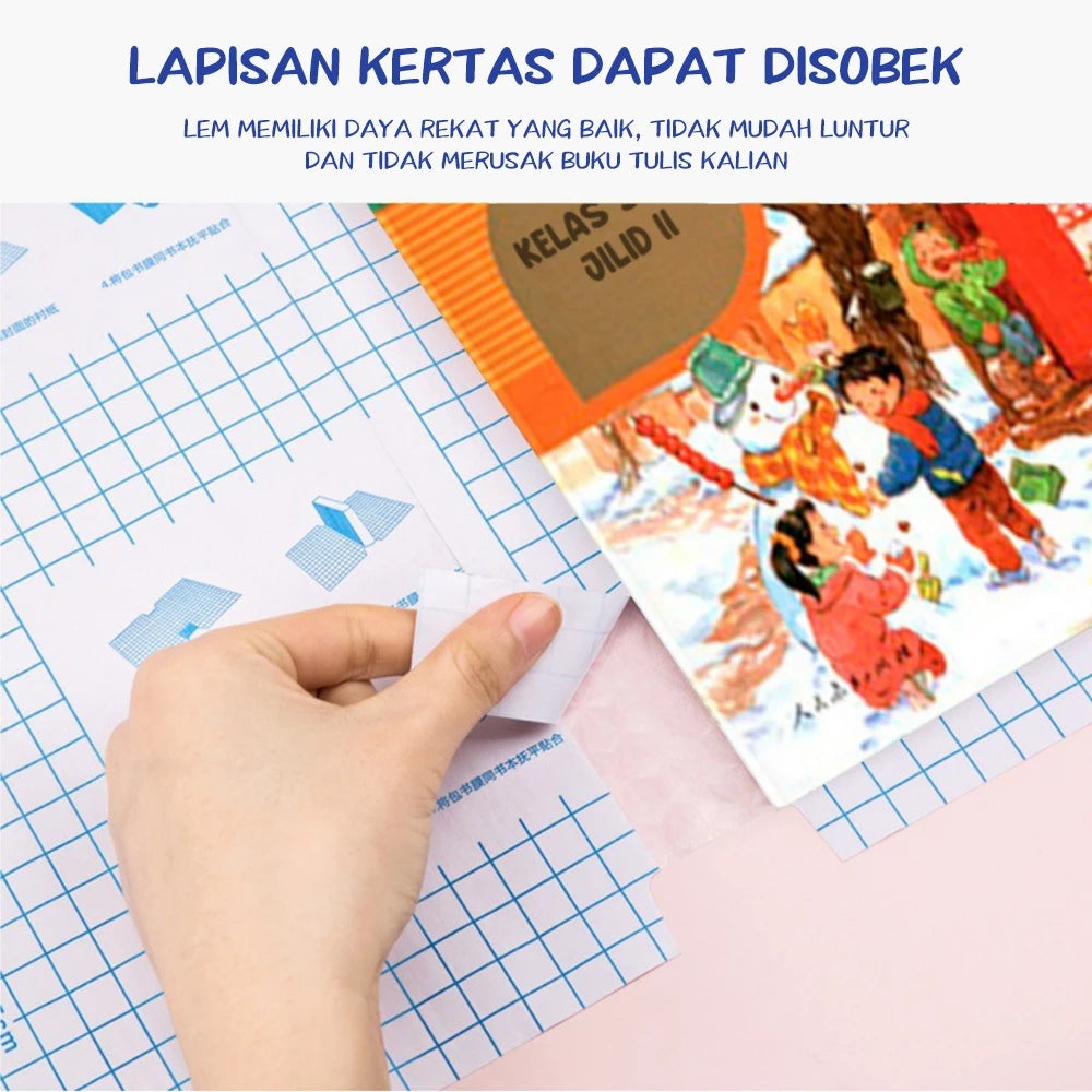HOPTECH-Waterproof PVC Plastic Book Cover Lks Plastic Cover Protective Film Notebook 10 Sheets