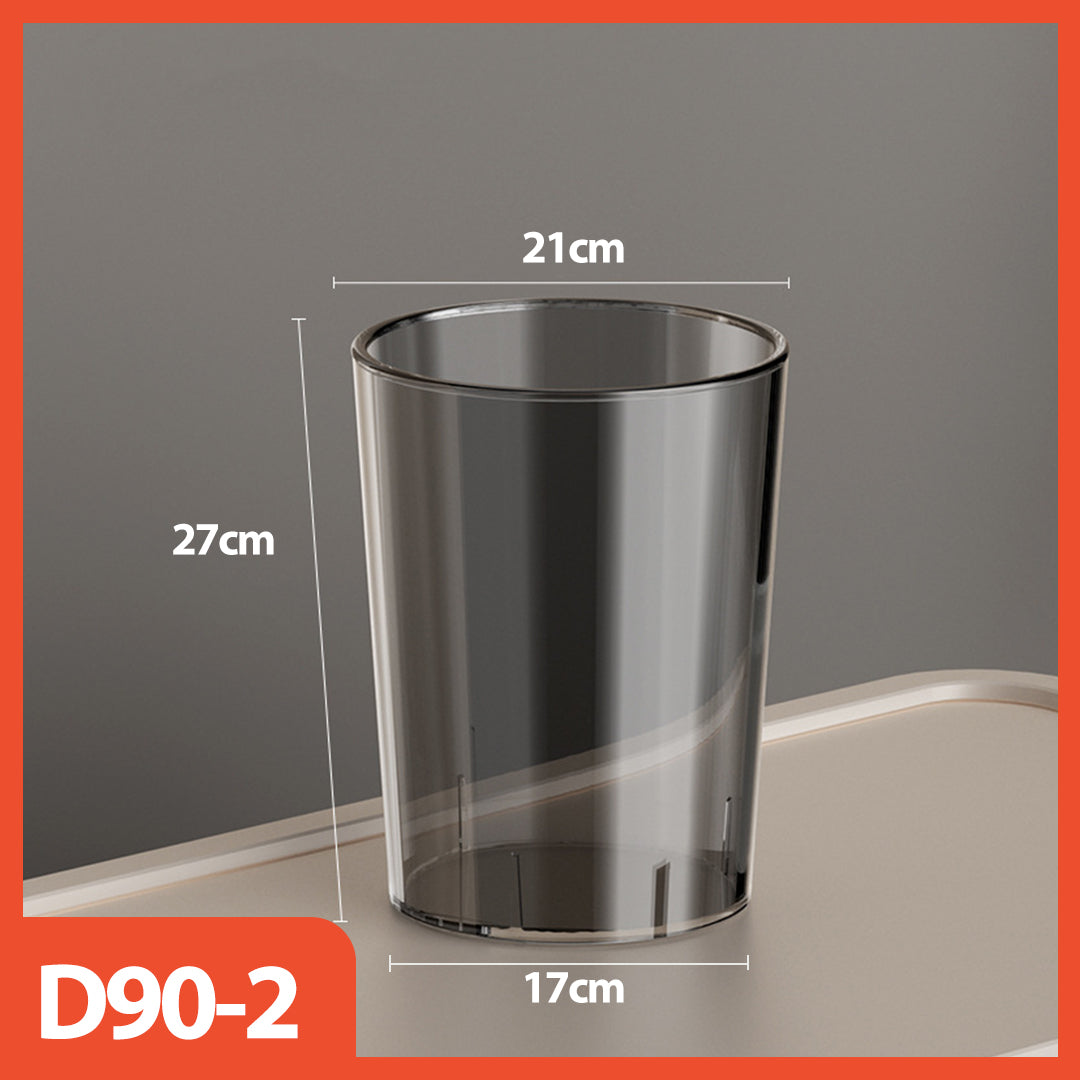 Hoptech - Tempat Sampah Transparan 12L Aesthetic, untuk Meja, Kantor, Kamar Mandi & Dapur