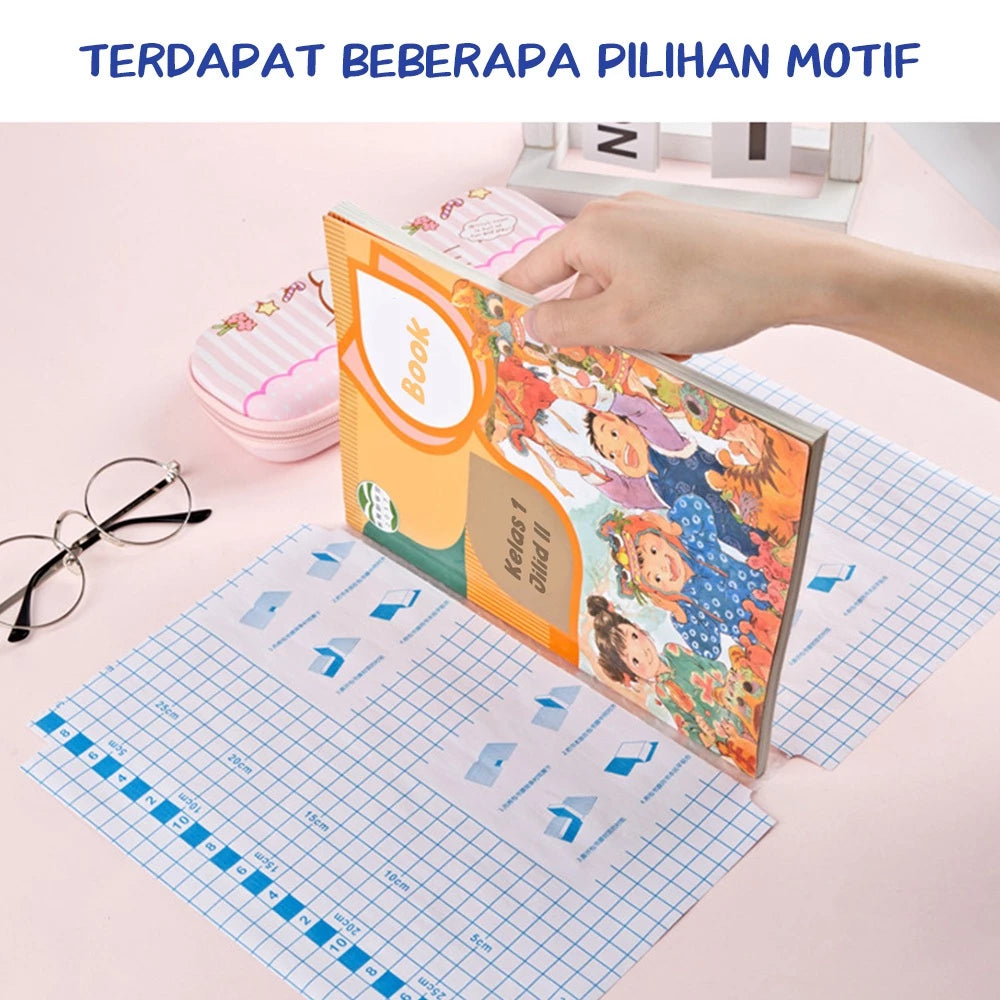 HOPTECH-Waterproof PVC Plastic Book Cover Lks Plastic Cover Protective Film Notebook 10 Sheets