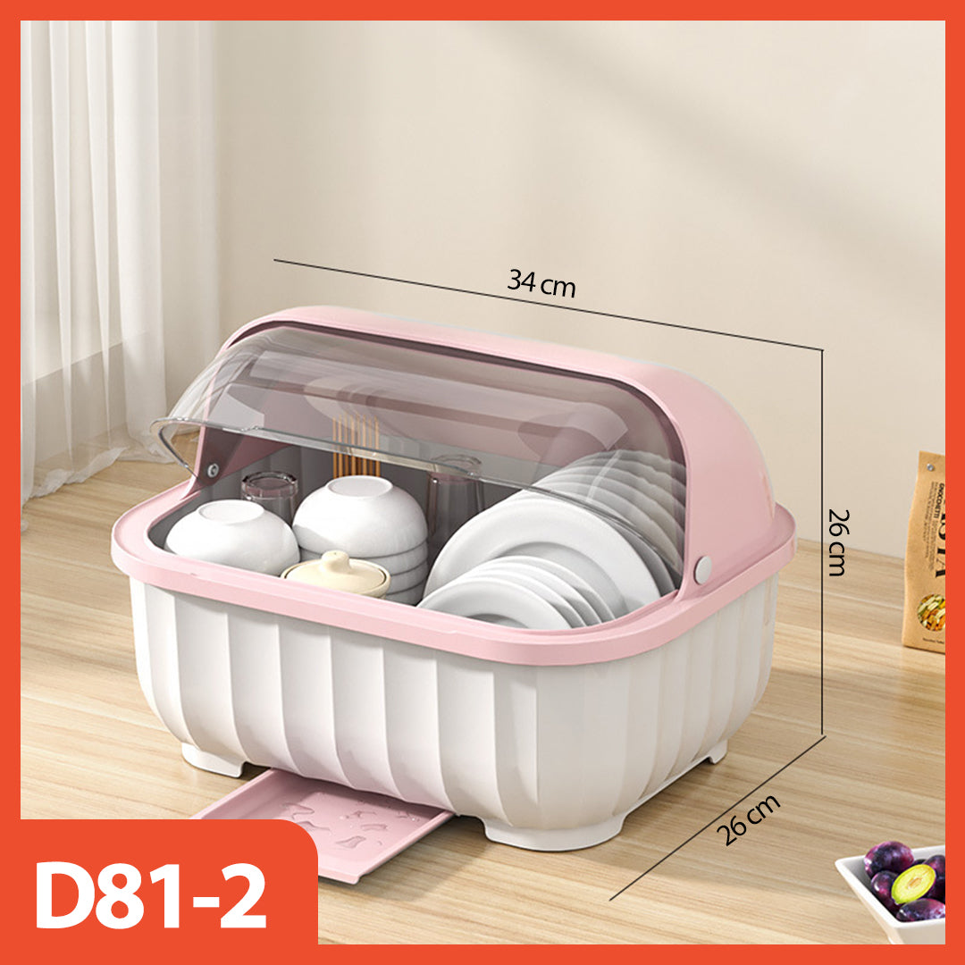 Pink and white coloured dish drying rack