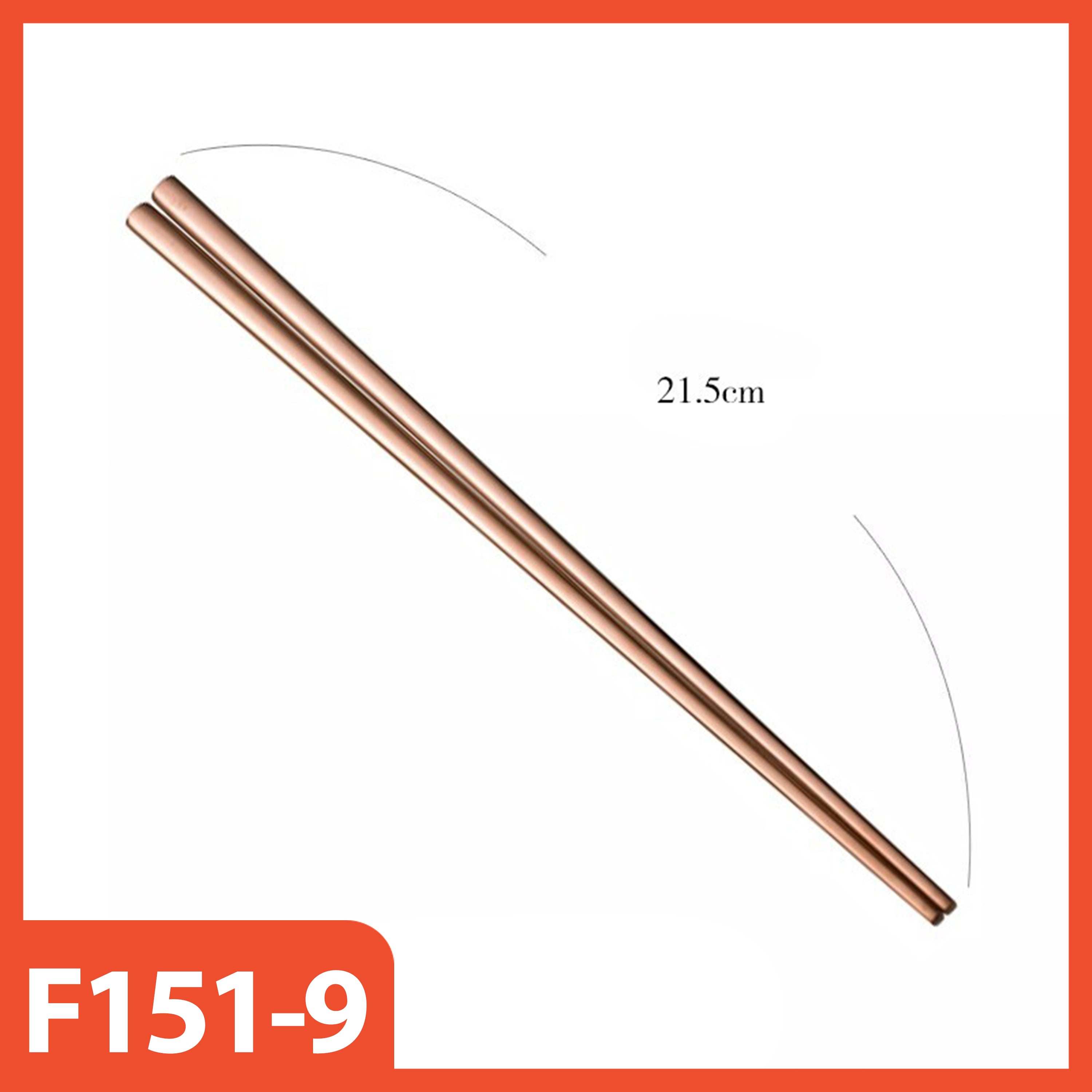 Copper rod with measurement label on a white background