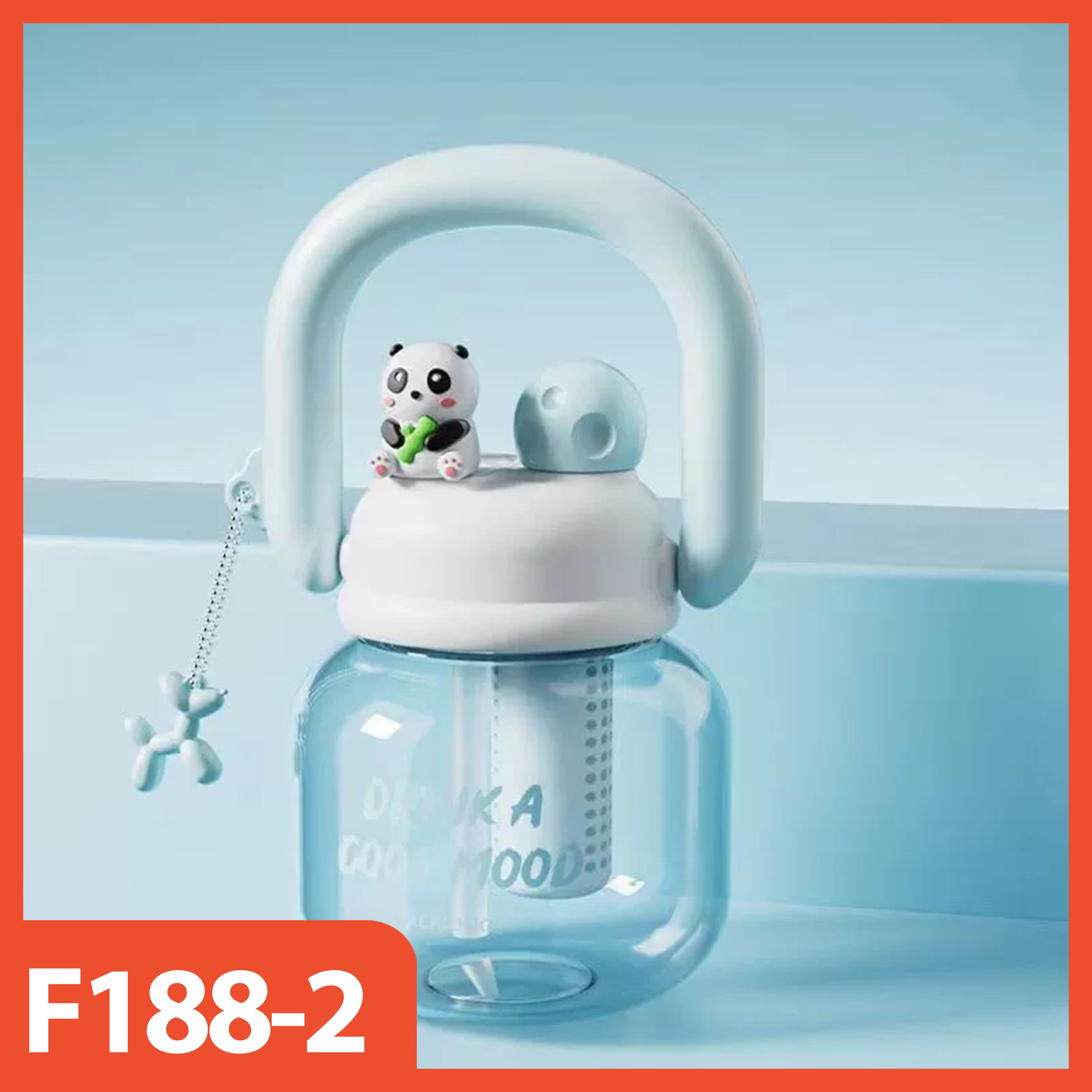 HOPTECH - Cute Character Transparent Drinking Bottle 800ml Snager Tumbler Infused Handle Linlin Tritan