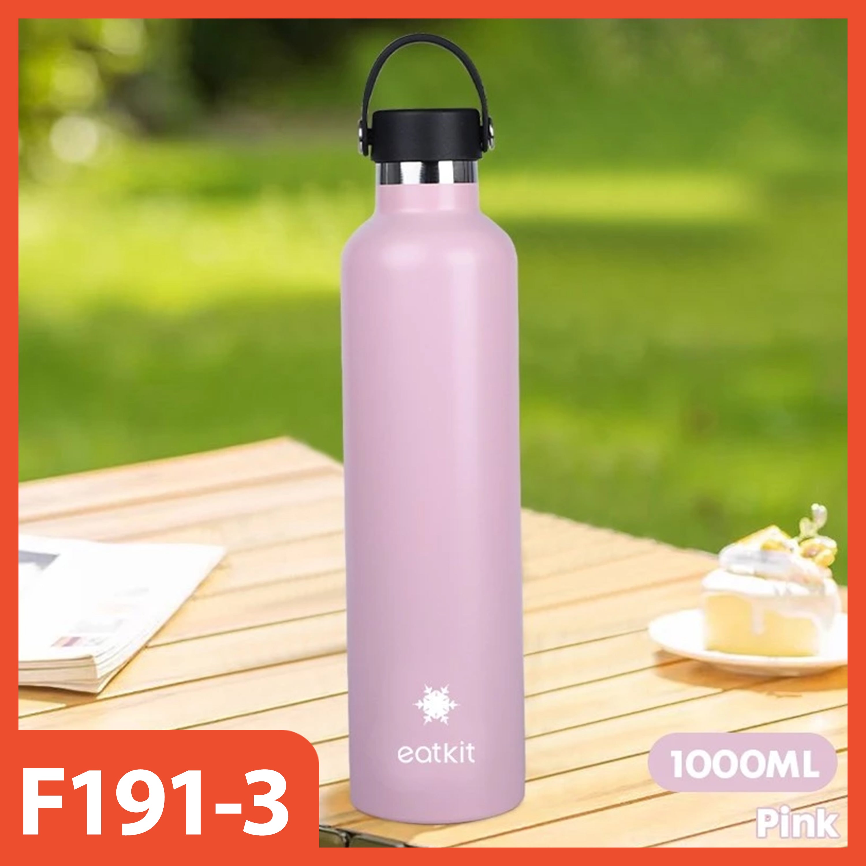 HOPTECH - 304 Stainless Steel Tumbler 1000ml | Heat and Cold Resistant Drinking Bottle | Vacuum Thermos Cup