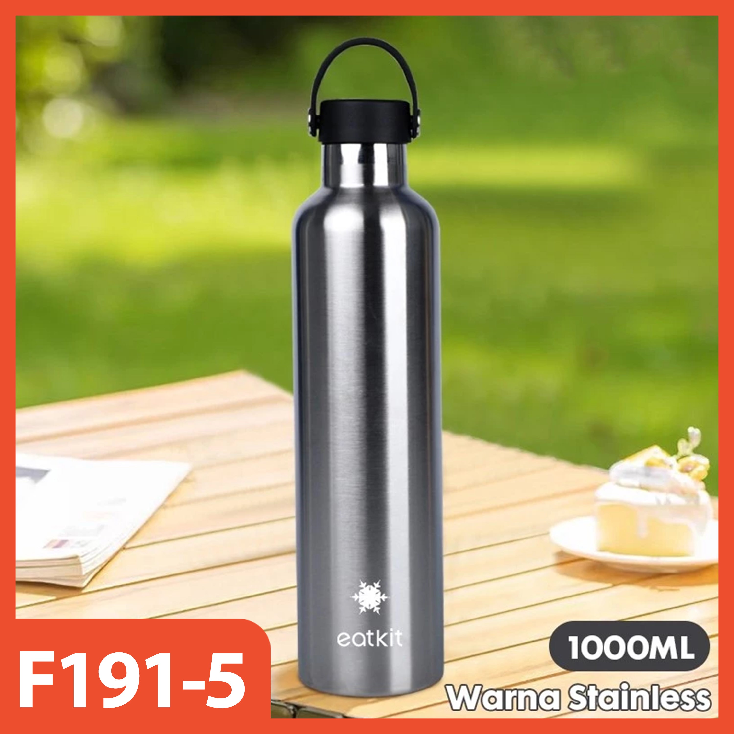 HOPTECH - 304 Stainless Steel Tumbler 1000ml | Heat and Cold Resistant Drinking Bottle | Vacuum Thermos Cup