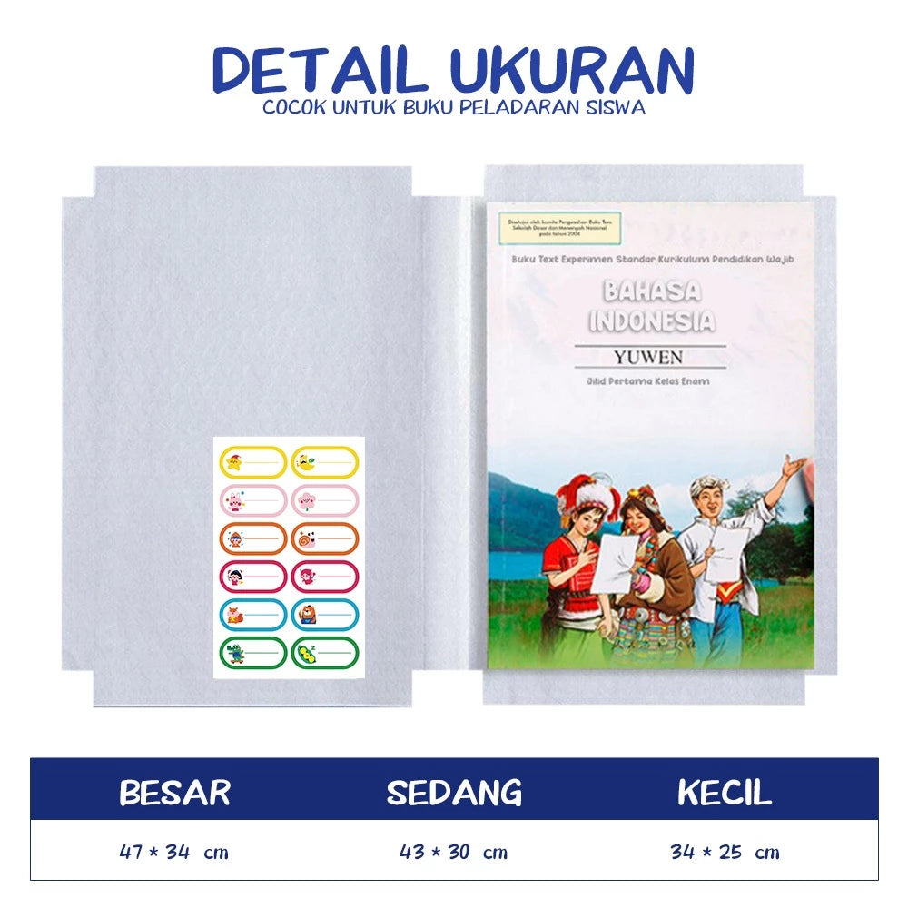 HOPTECH-Waterproof PVC Plastic Book Cover Lks Plastic Cover Protective Film Notebook 10 Sheets