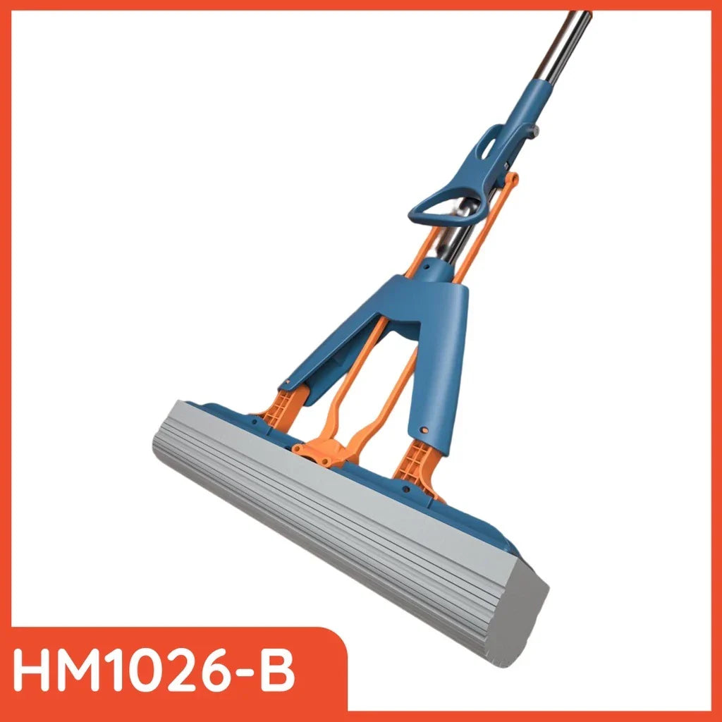 Hoptech - Pel Lantai Spons Lipat Otomatis | Sponge Mop Jumbo 29cm Menyerap Air Maksimal & Praktis