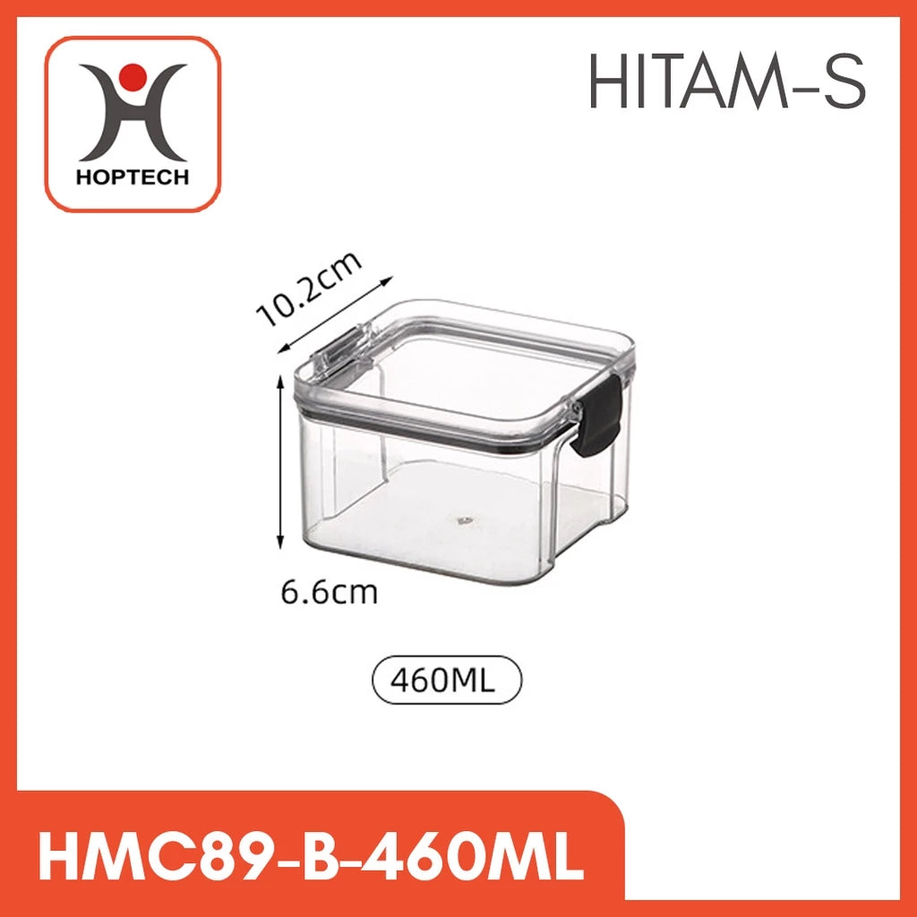 Hoptech - Toples Snack Kedap Udara Bening Kontainer Makanan Cereal Food Storage Jar 1800ml