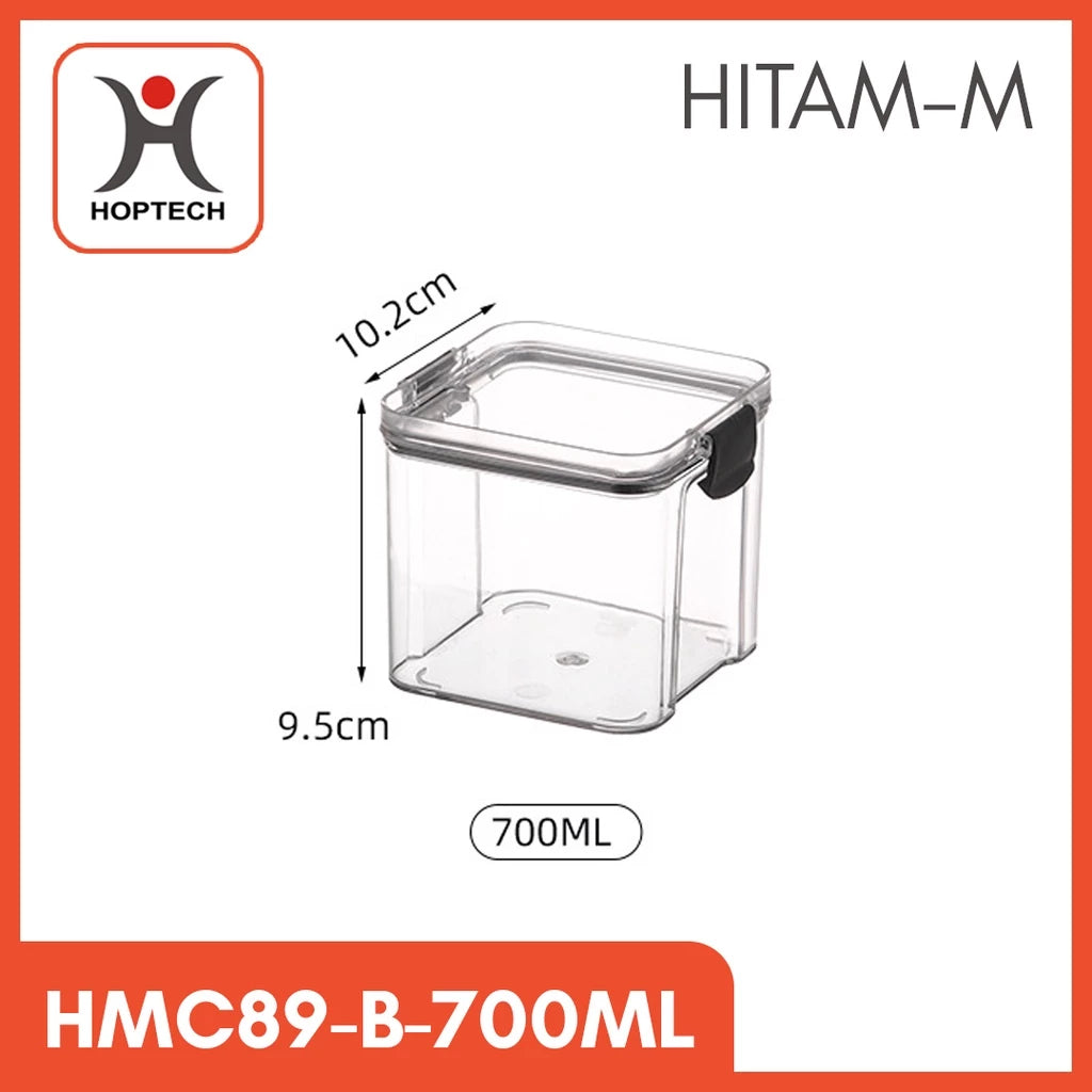 Hoptech - Toples Snack Kedap Udara Bening Kontainer Makanan Cereal Food Storage Jar 1800ml