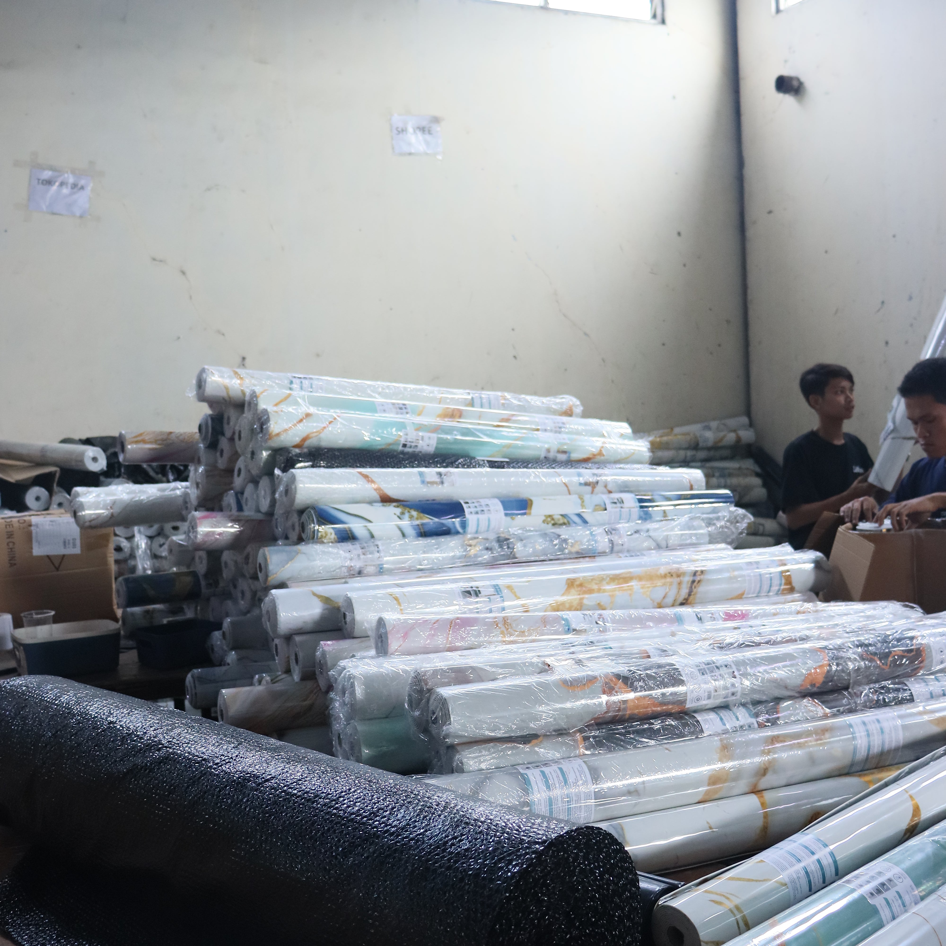 Hoptech - Wallpaper Dinding Motif Marble Roll 120 x 280cm Sticker Kamar Dekorasi PET Panjang 2.8 Meter A58