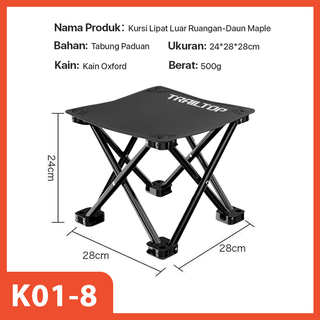 Hoptech-Kursi Lipat Serbaguna Outdoor Portable | Kursi Camping Tebal Tahan Aus | Folding Chair 120kg