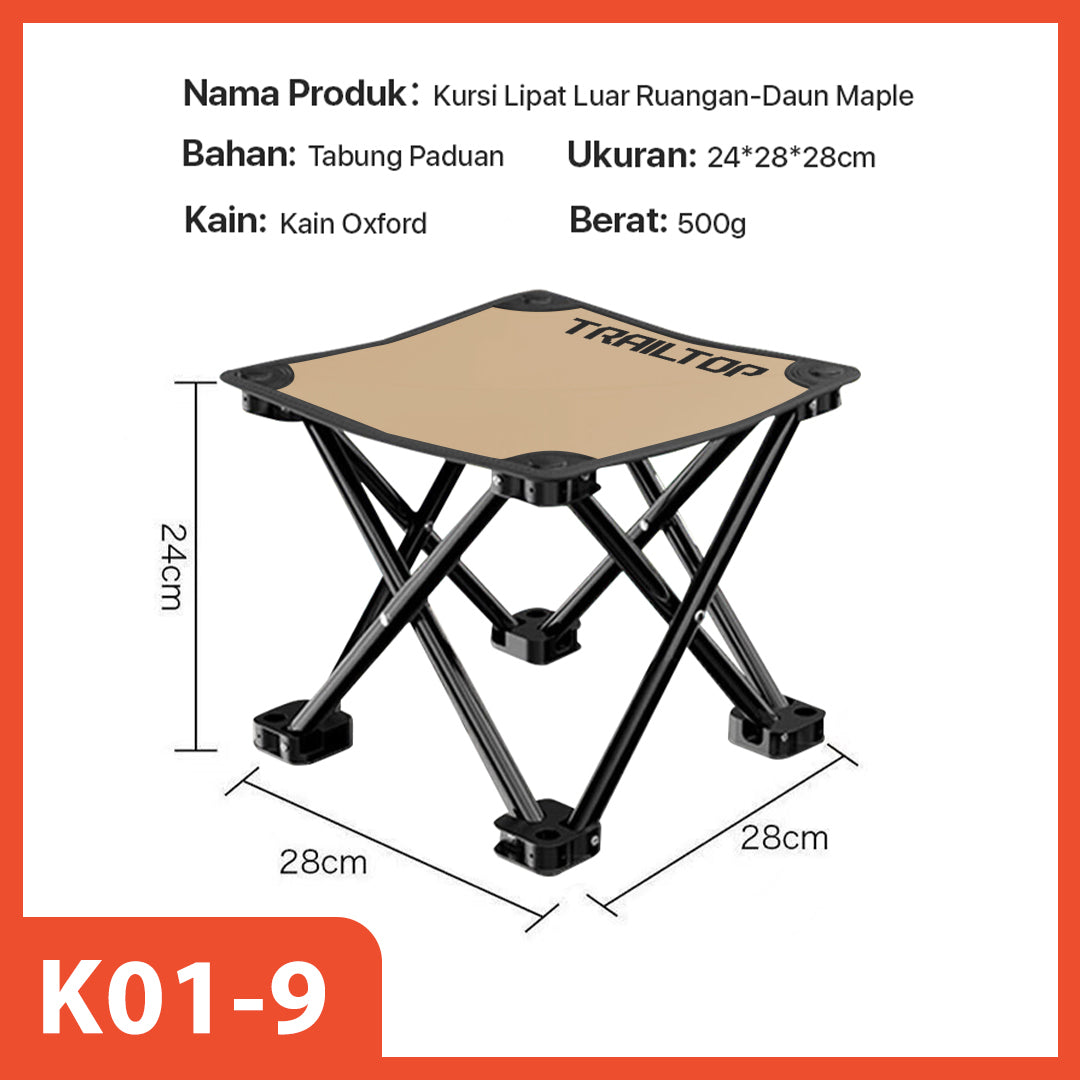 Hoptech-Kursi Lipat Serbaguna Outdoor Portable | Kursi Camping Tebal Tahan Aus | Folding Chair 120kg