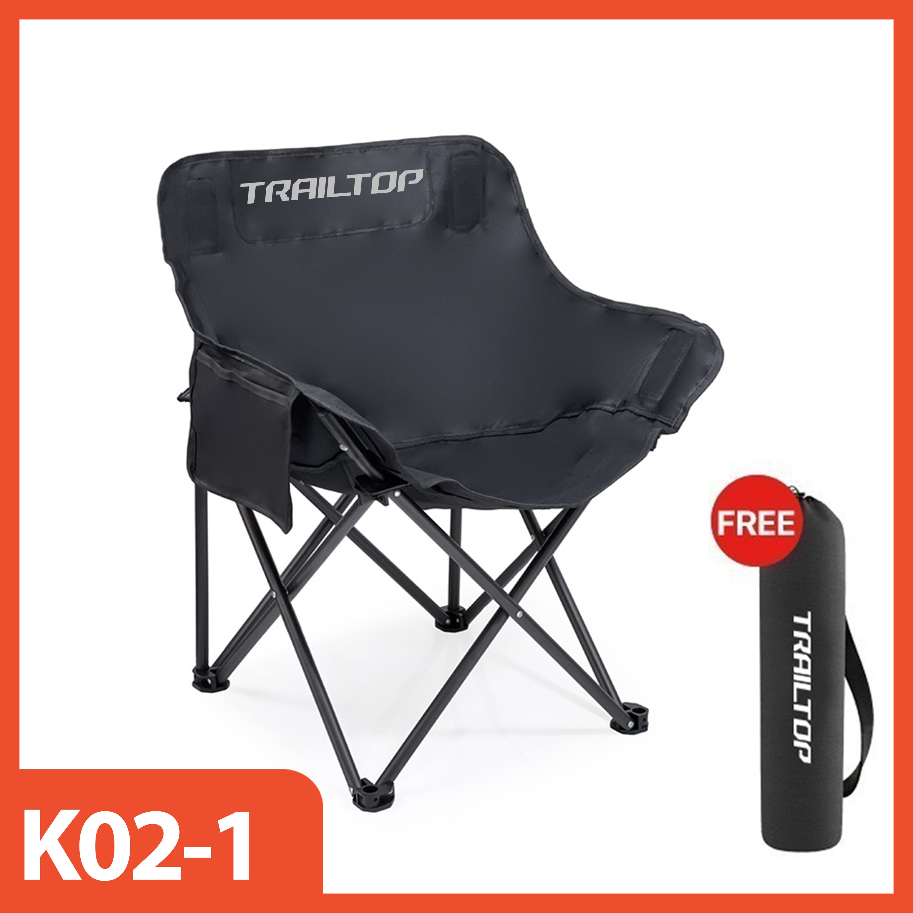 Kursi Lipat Sandaran Tinggi Dengan Sandaran Kepala Busa Kursi Camping Kuat/Lebar/Tebal Beban 150kg Outdoor Furniture Besi