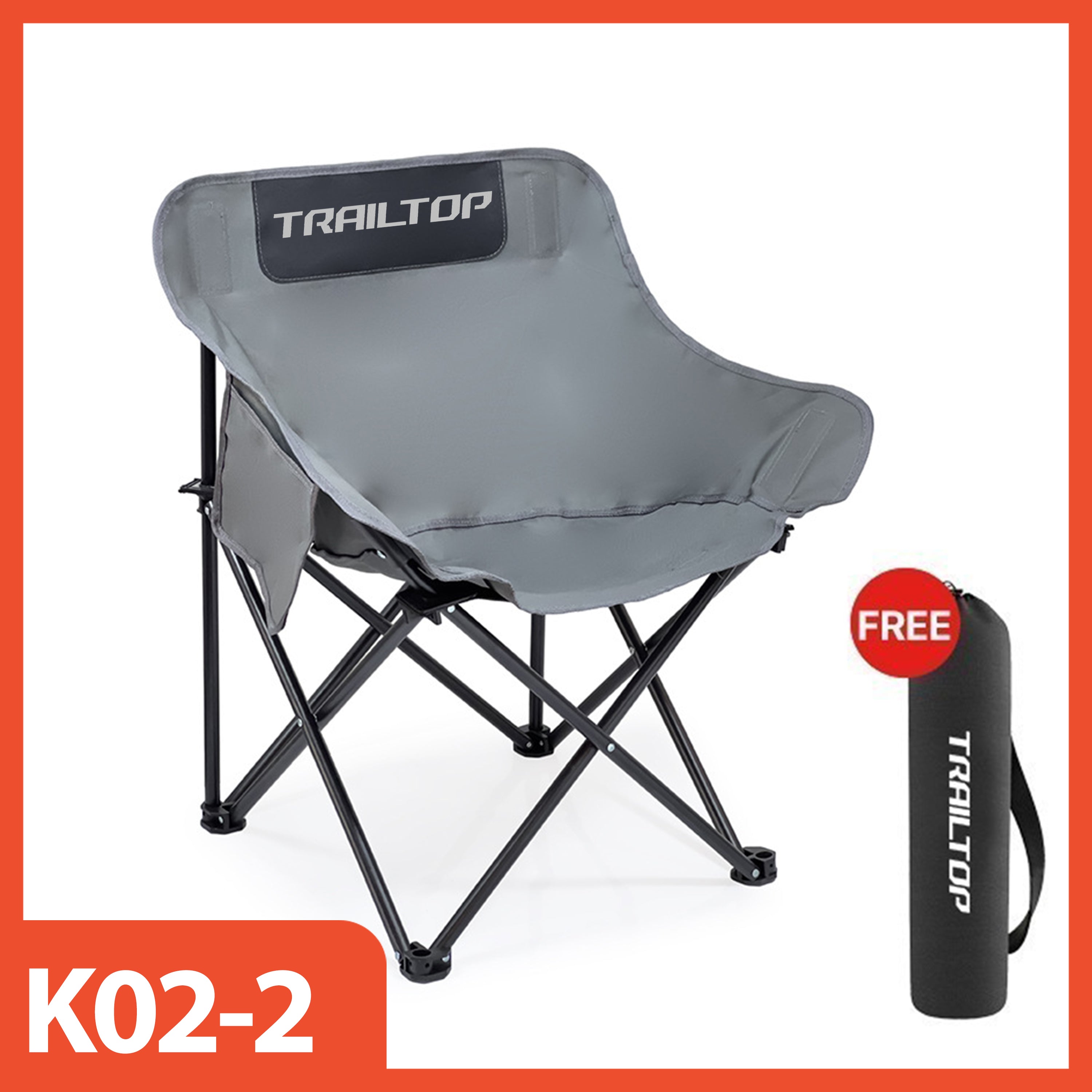 Kursi Lipat Sandaran Tinggi Dengan Sandaran Kepala Busa Kursi Camping Kuat/Lebar/Tebal Beban 150kg Outdoor Furniture Besi