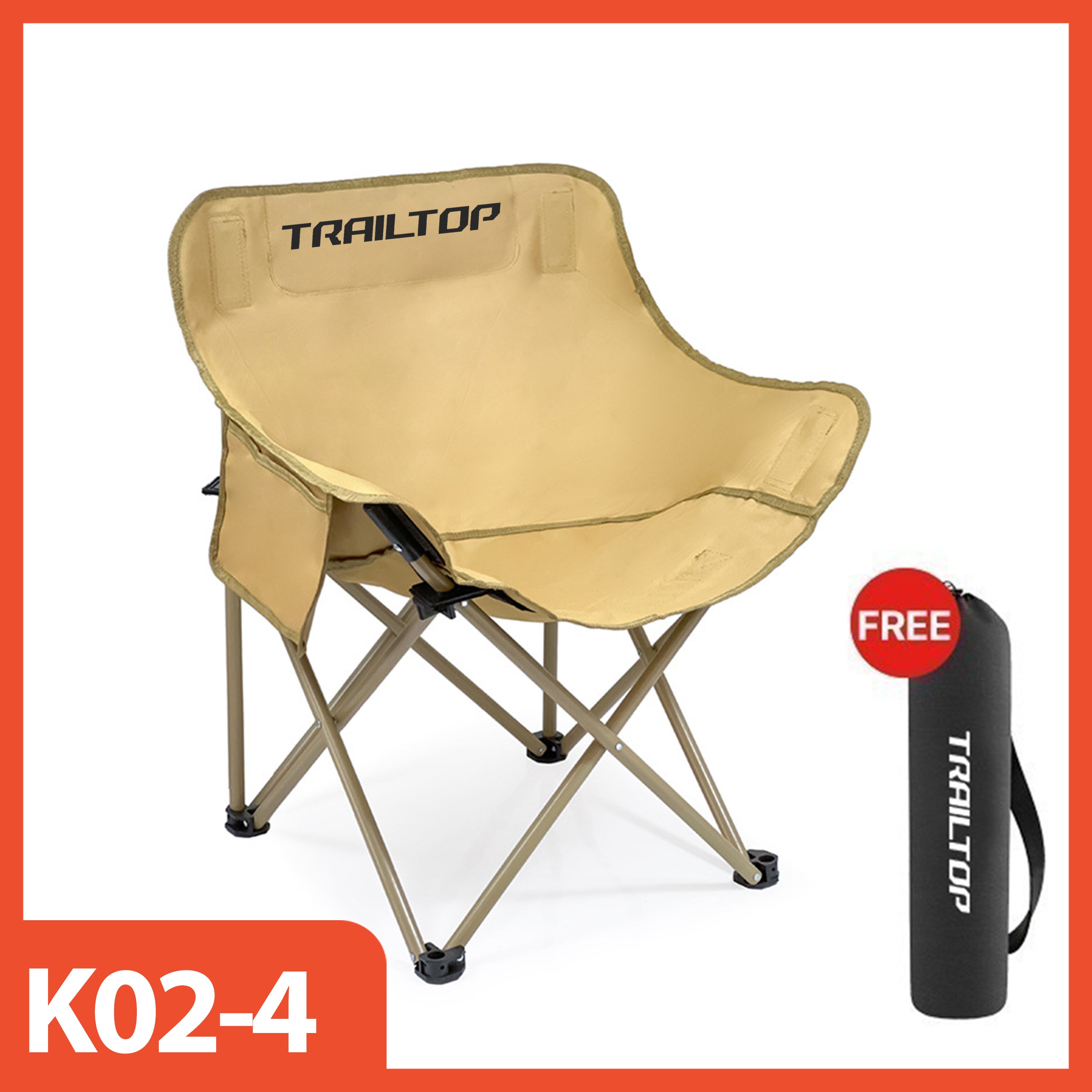 Kursi Lipat Sandaran Tinggi Dengan Sandaran Kepala Busa Kursi Camping Kuat/Lebar/Tebal Beban 150kg Outdoor Furniture Besi
