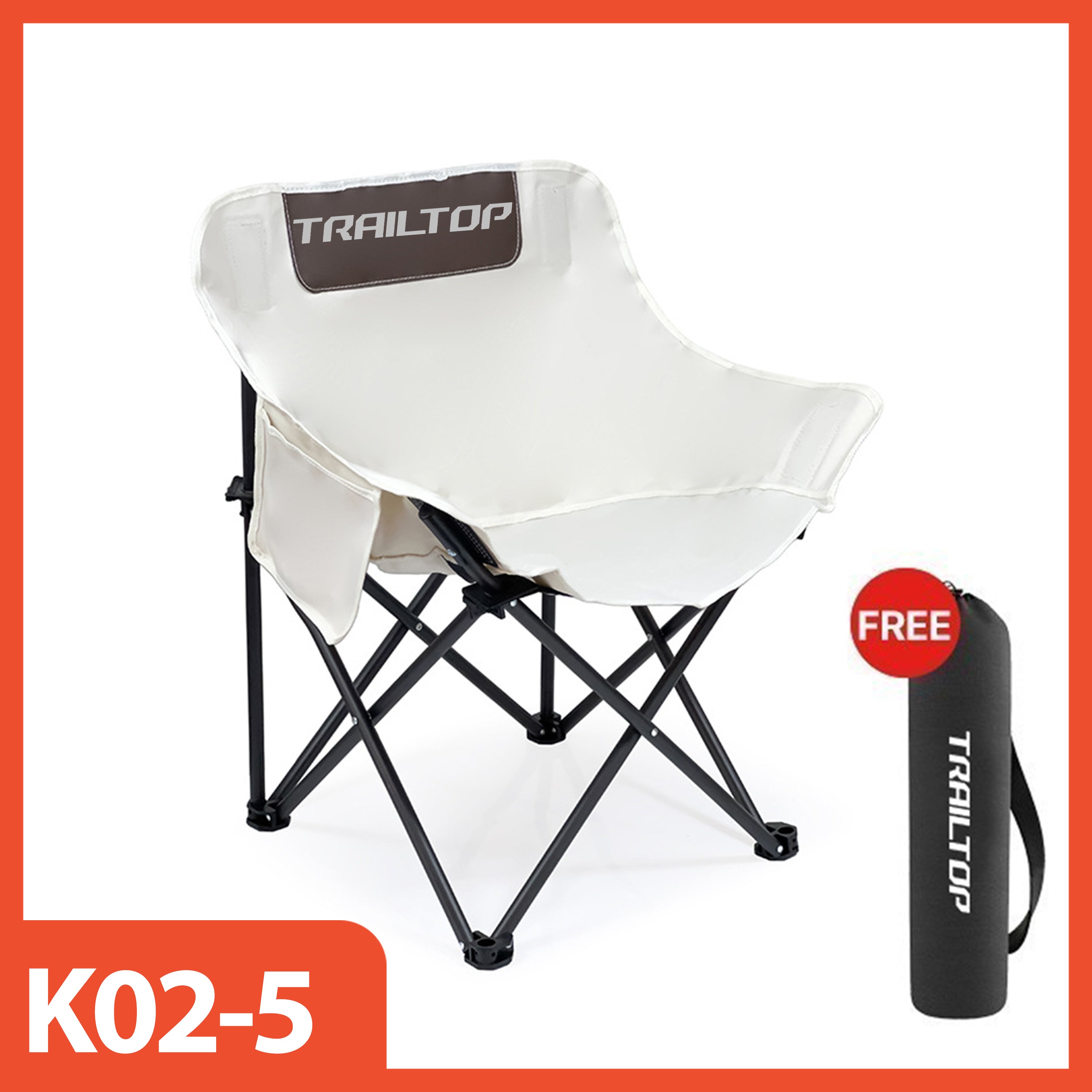 Kursi Lipat Sandaran Tinggi Dengan Sandaran Kepala Busa Kursi Camping Kuat/Lebar/Tebal Beban 150kg Outdoor Furniture Besi