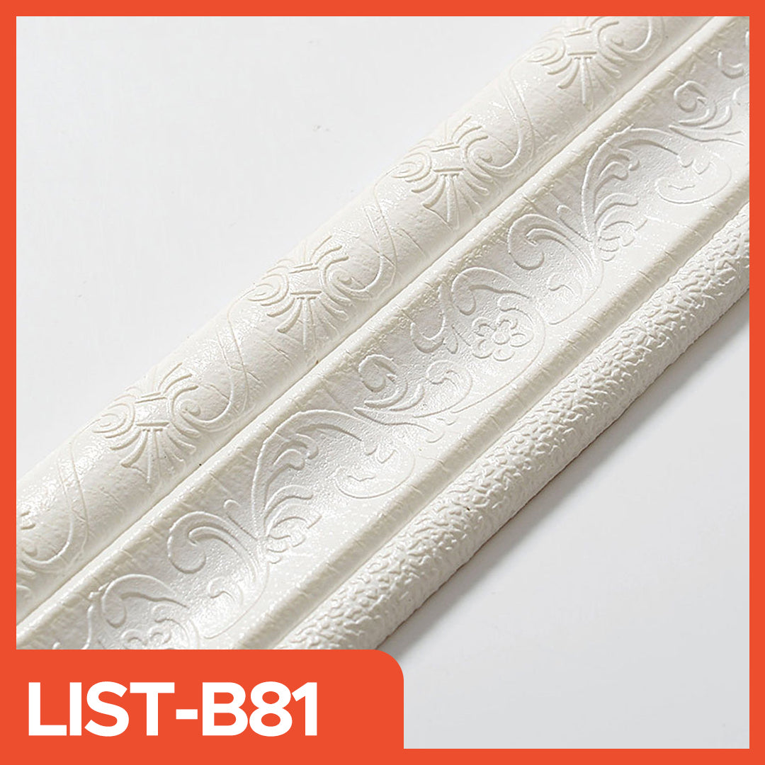 3D Wall List 2.3 Meters Long, 8 CM Wide and 5CM Wallpaper Roll for Border