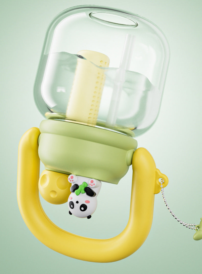 HOPTECH - Cute Character Transparent Drinking Bottle 800ml Snager Tumbler Infused Handle Linlin Tritan