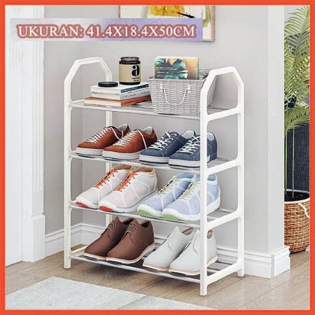 Multipurpose 4-tier Shoe Rack putih