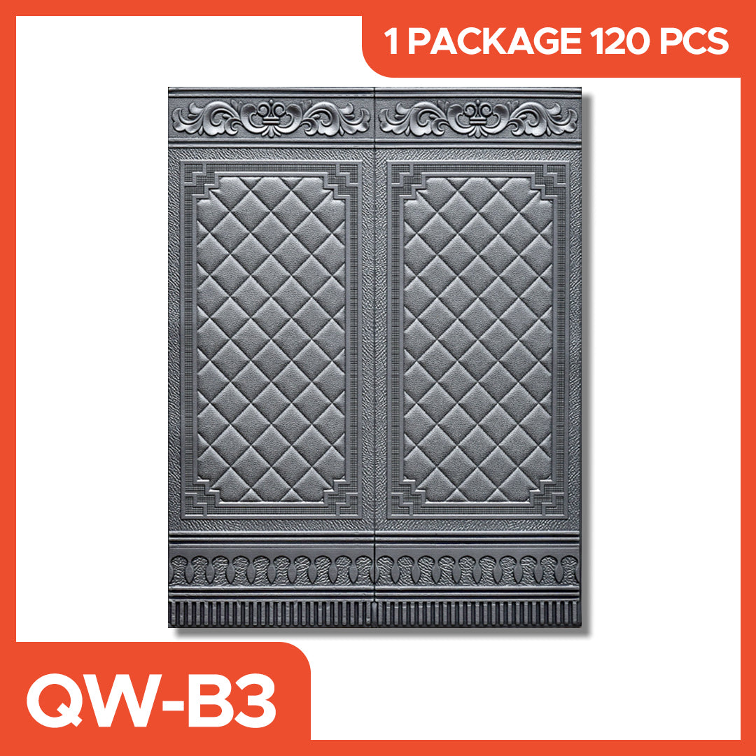 Wall Sticker 3D Motif Pintu Jati A06