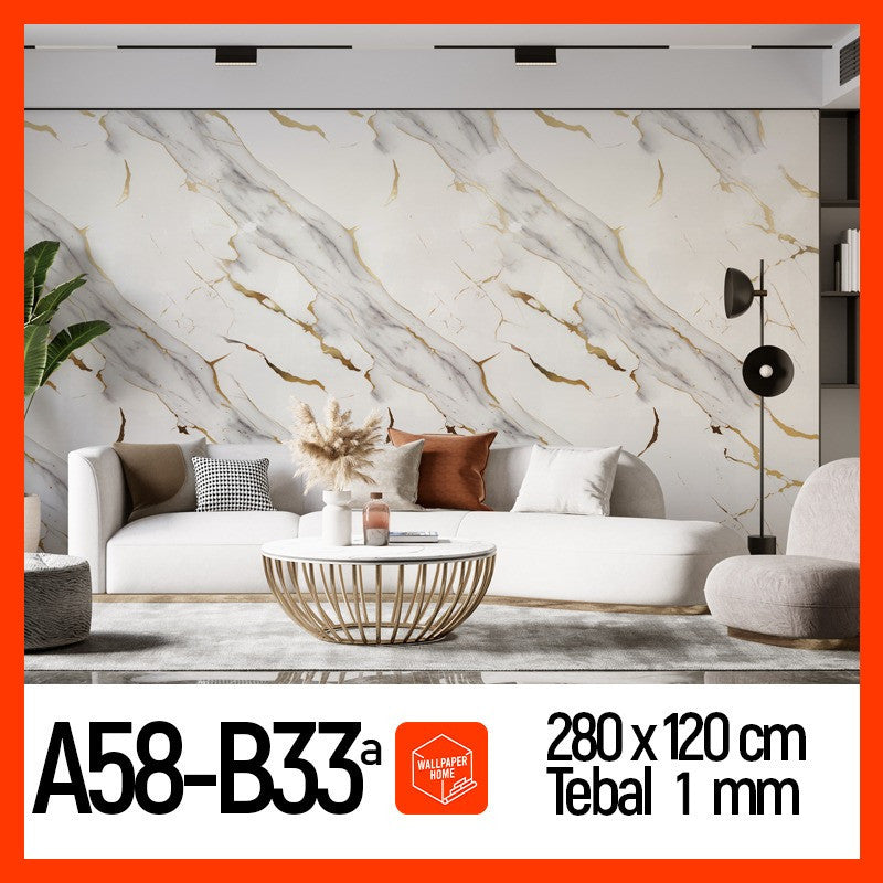 Wallpaper Dinding Motif Marble Roll 120 x 280cm A58