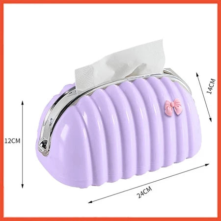 Mini Pouch Tempat Tisu Kerang Estetik | Kotak Tisu Minimalis Stylish Lucu & Aesthetic D82