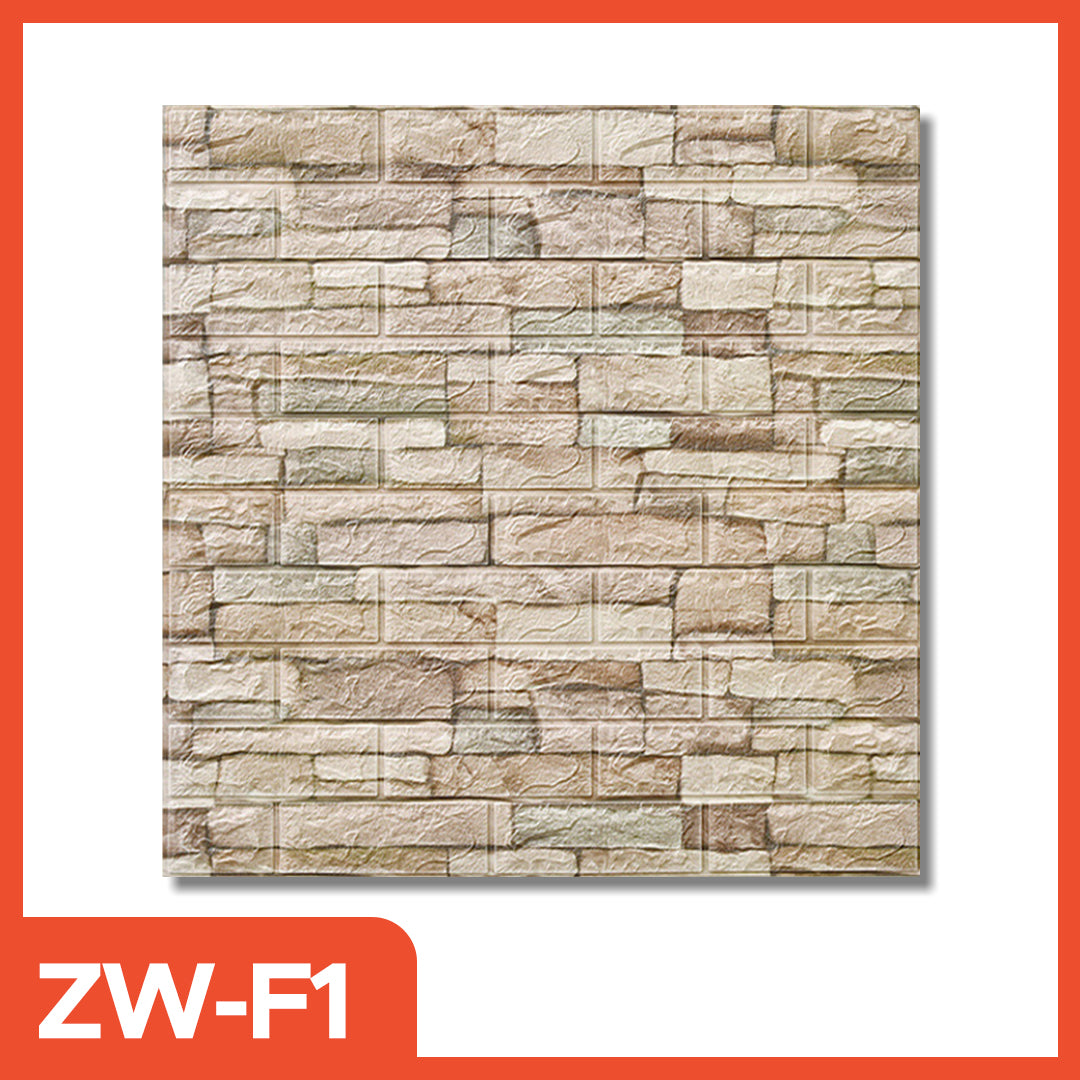 Hoptech - Wallpaper Dinding 3D bata / wallpaper 3D Foam 77x70cm teban 4.5mm High Quality