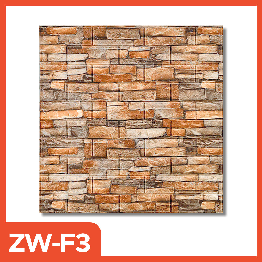 Hoptech - Wallpaper Dinding 3D bata / wallpaper 3D Foam 77x70cm teban 4.5mm High Quality